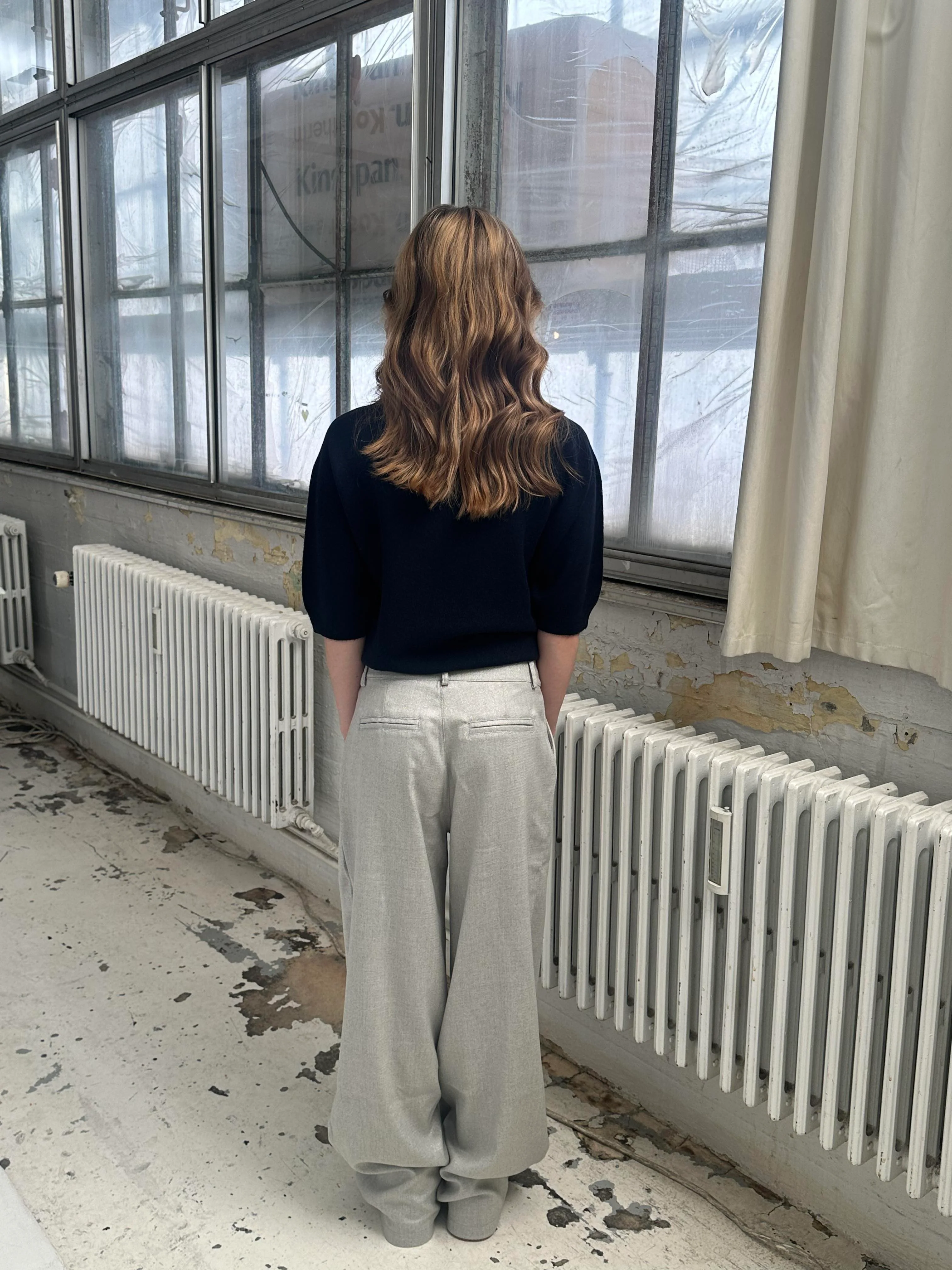 Donna oversized glitter pants - Light grey 9 Donna oversized glitter pants - Light grey