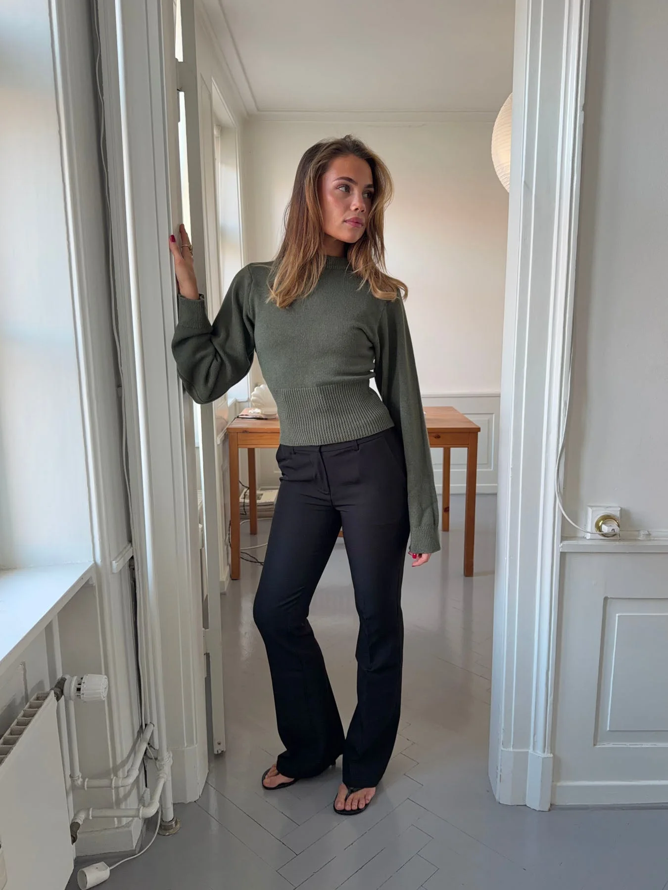 Flare pants with pockets - Black