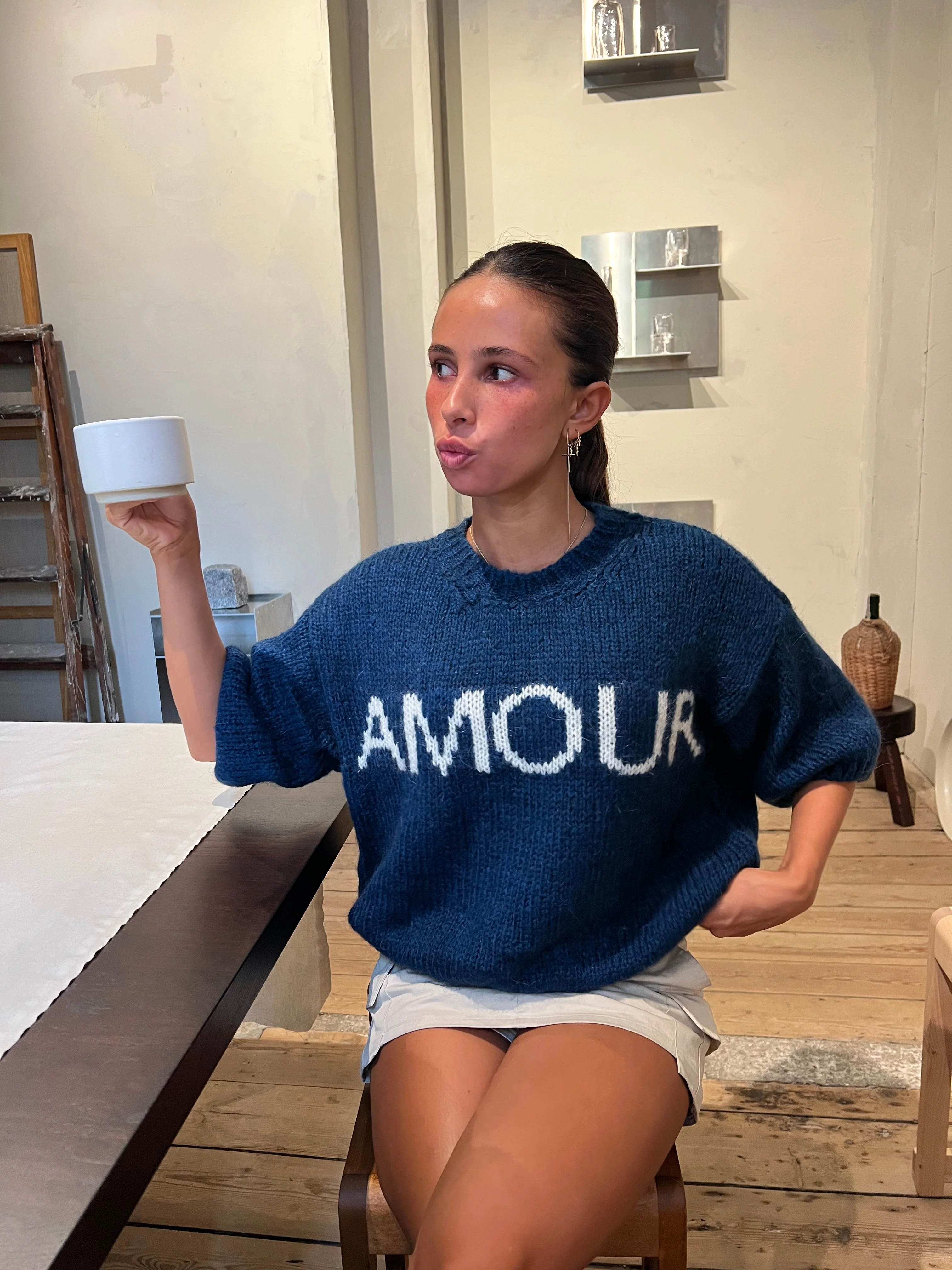"Amour" knit - Navy 4 "Amour" knit - Navy