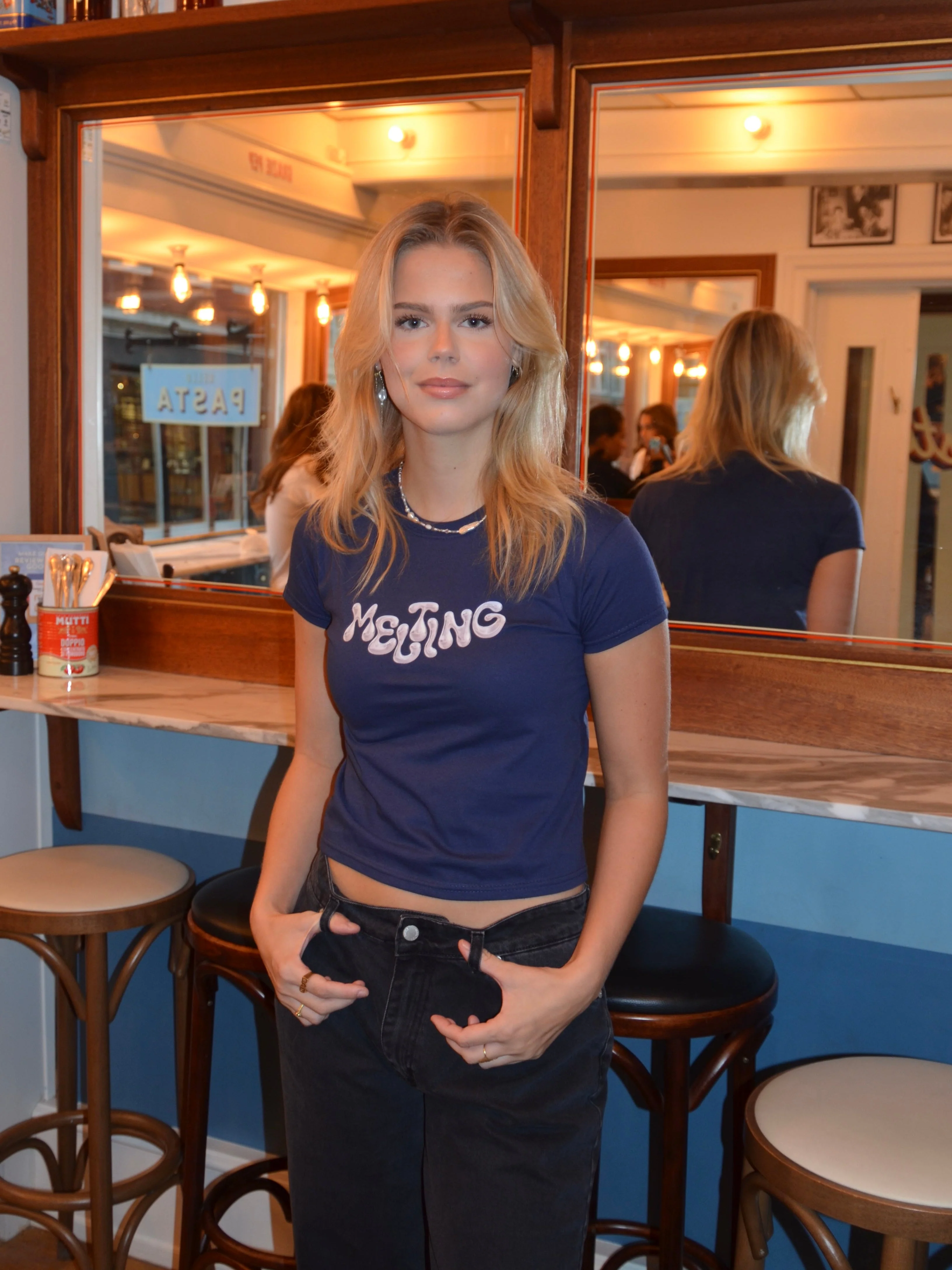 "Melting" baby tee - Navy 6 "Melting" baby tee - Navy
