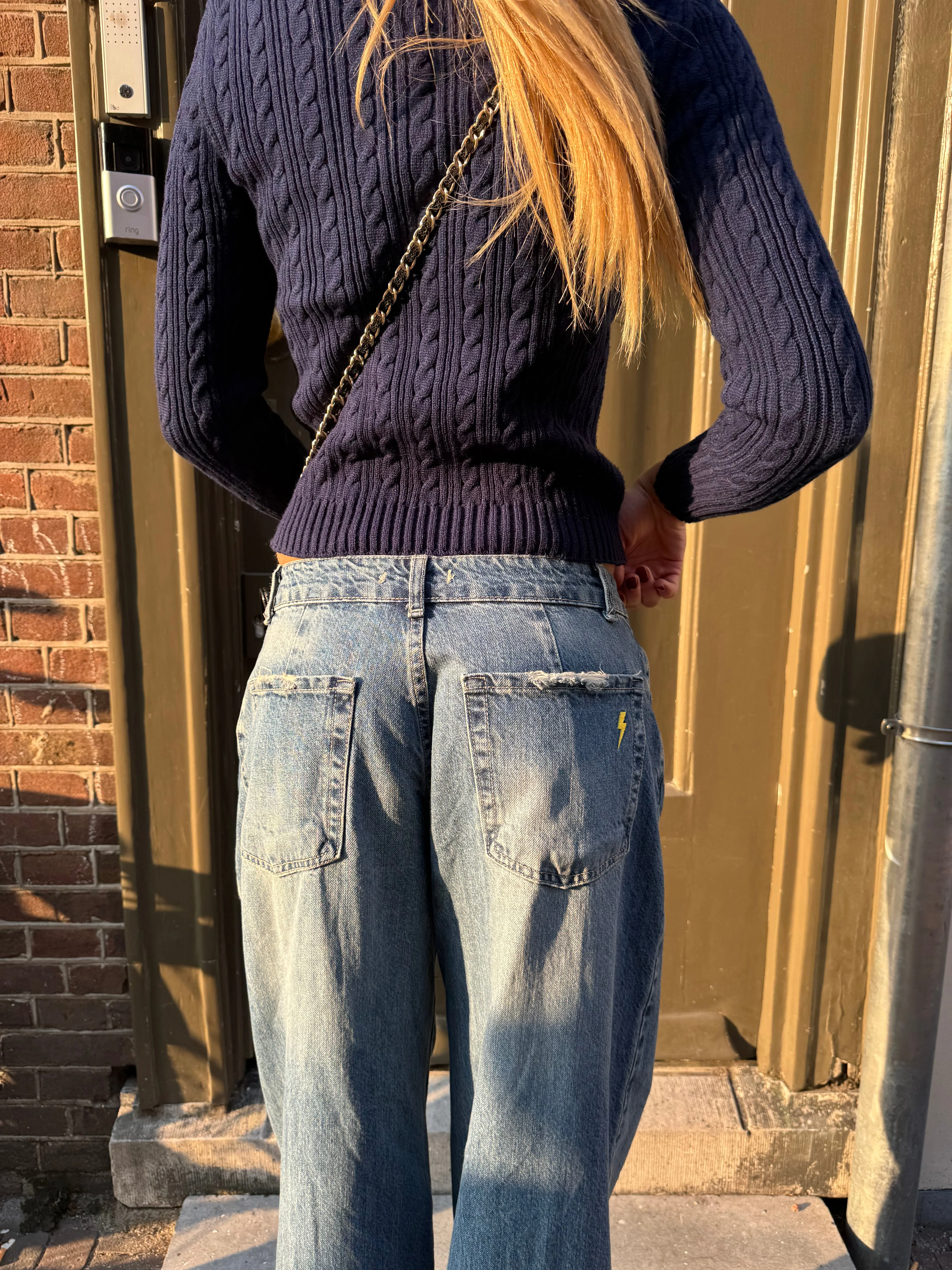 Alaia low-waisted jeans with lightning detail - Light denim 6 Alaia low-waisted jeans with lightning detail - Light denim