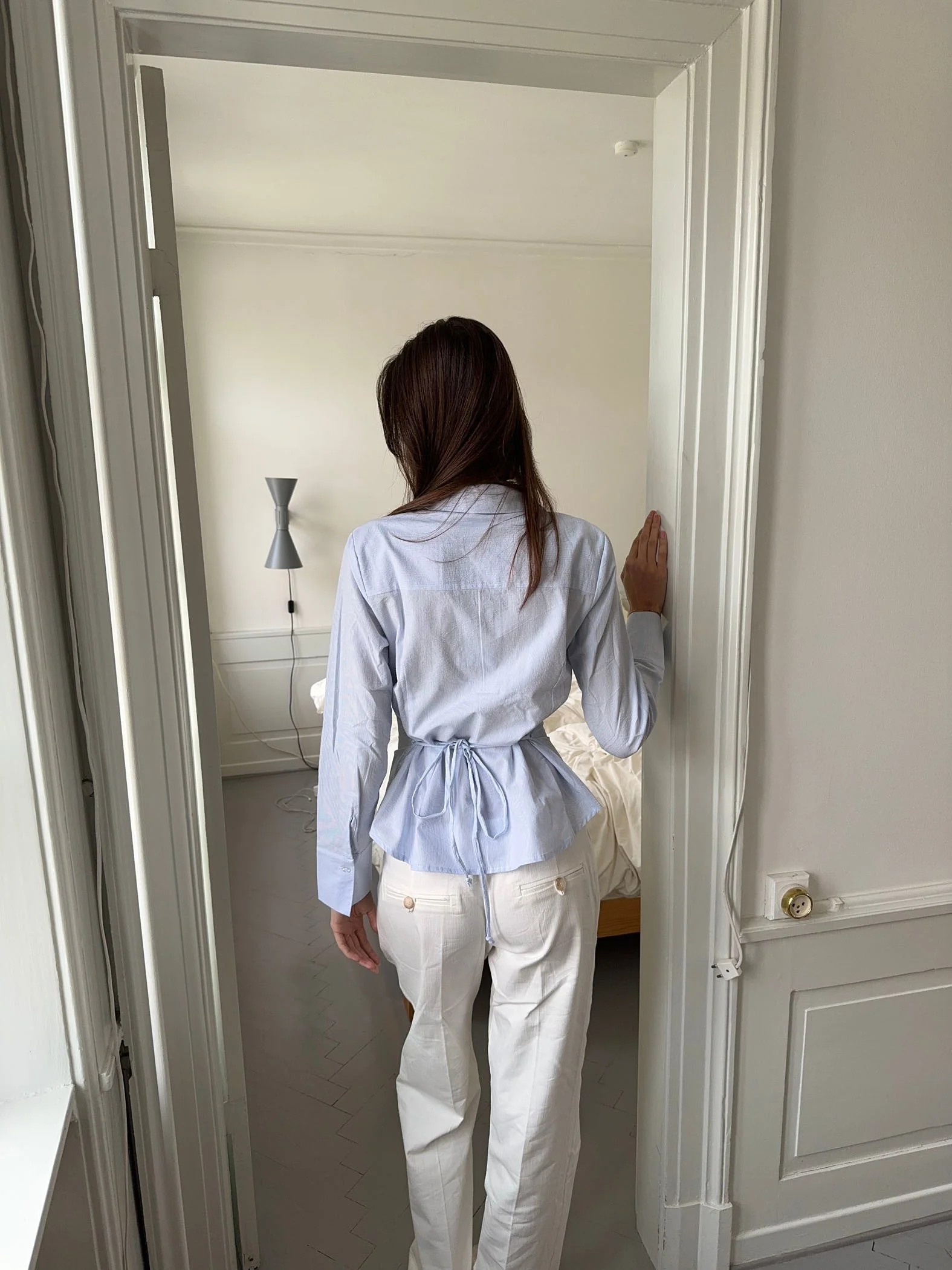 Alberte fitted shirt with stripes - Light blue/white 12 Alberte fitted shirt with stripes - Light blue/white