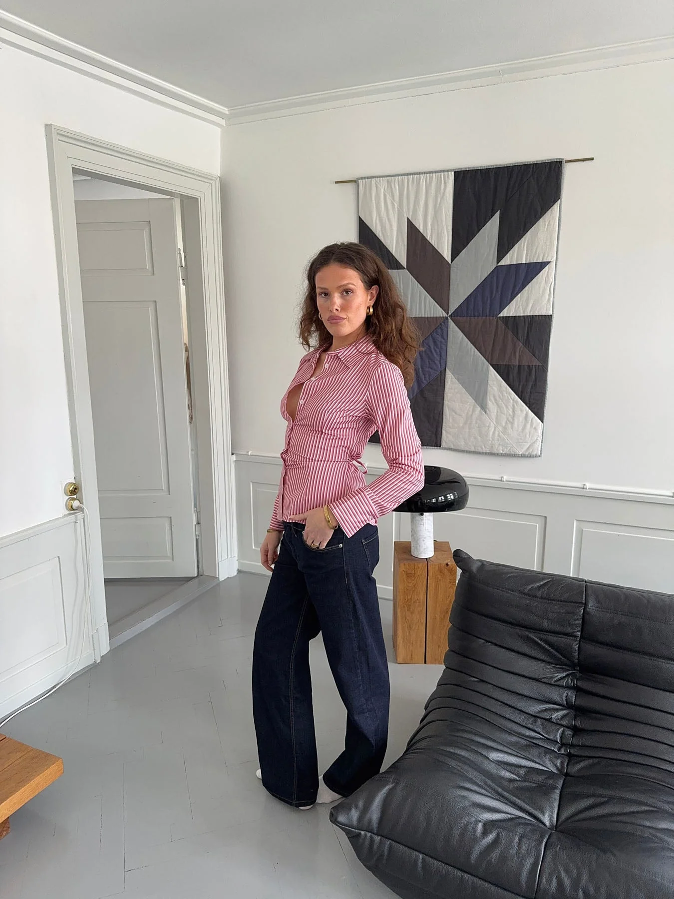 Alberte fitted shirt with stripes - Pink/white 8 Alberte fitted shirt with stripes - Pink/white