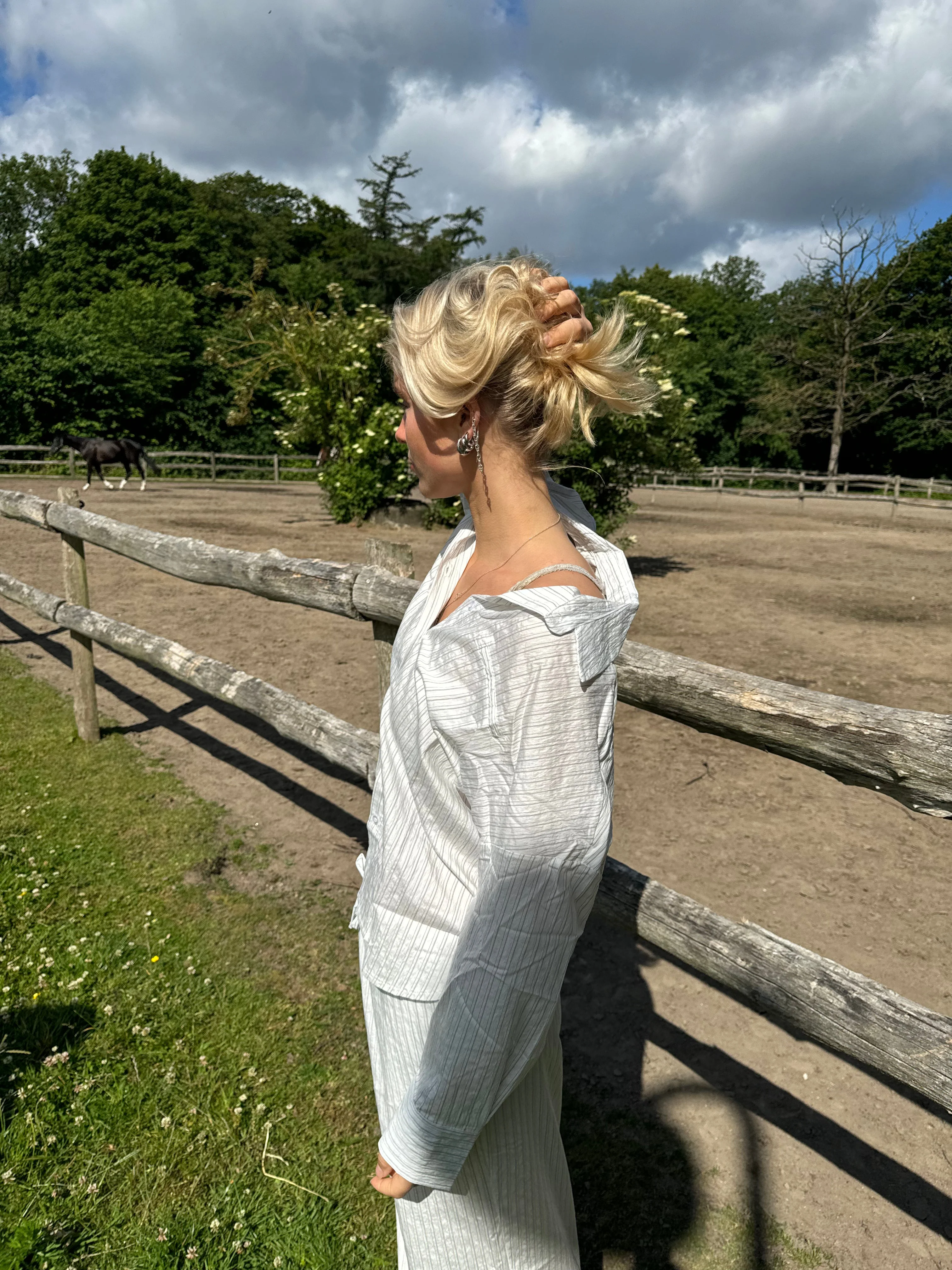Alina shirt with black stripes - White 11 Alina shirt with black stripes - White