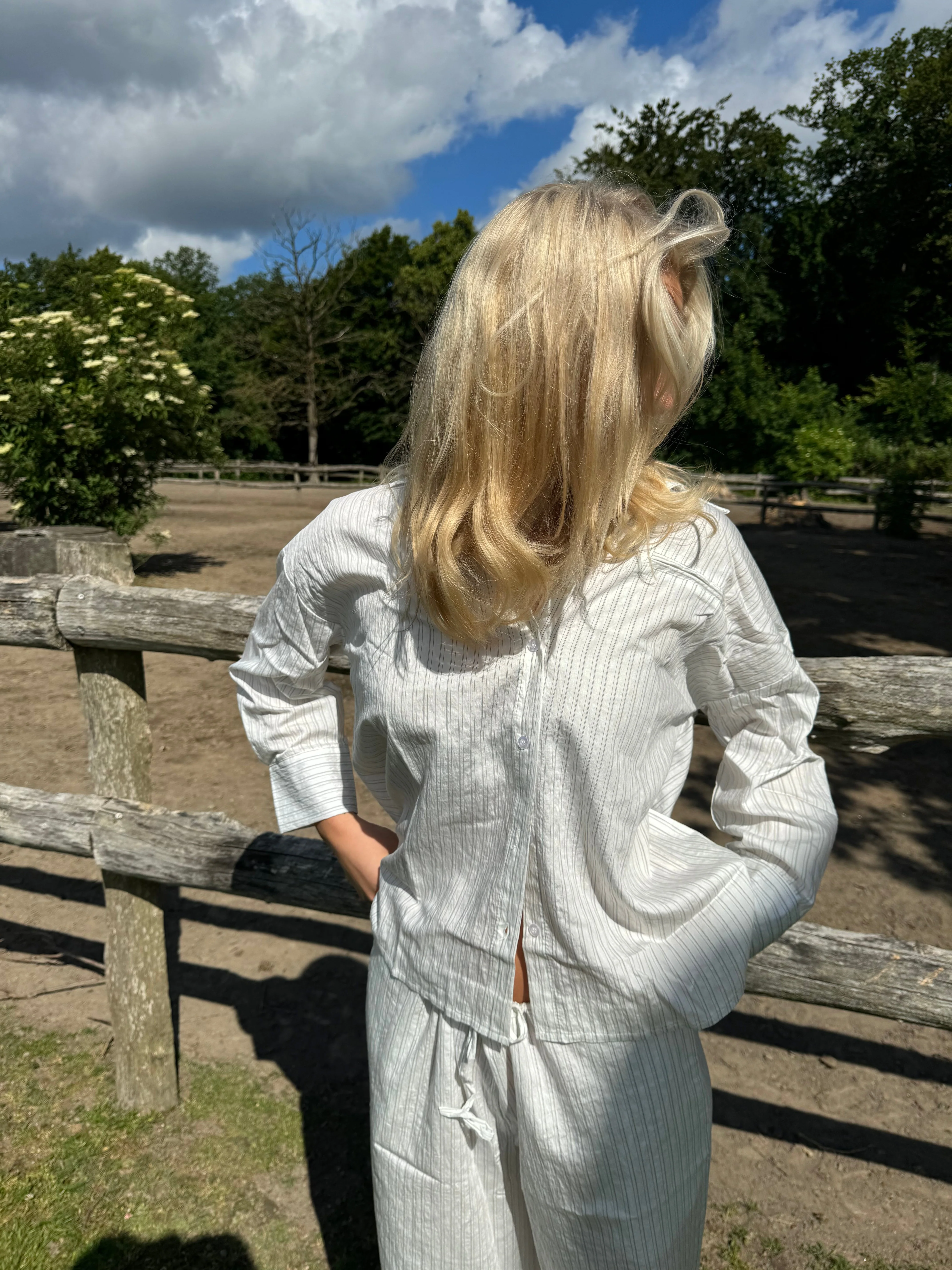 Alina shirt with black stripes - White 9 Alina shirt with black stripes - White