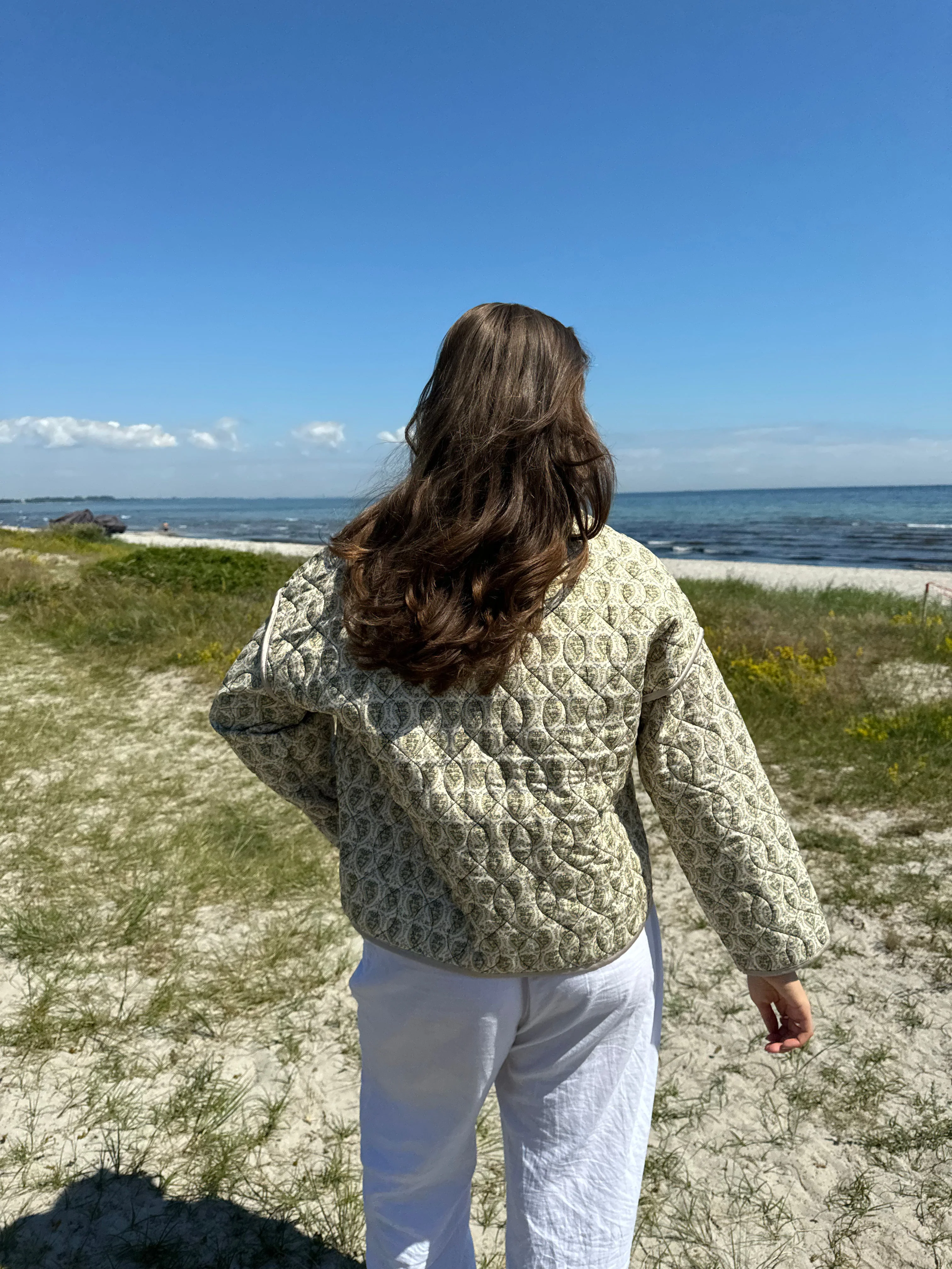 Alisa patterned quilted jacket - Green/beige 10 Alisa patterned quilted jacket - Green/beige