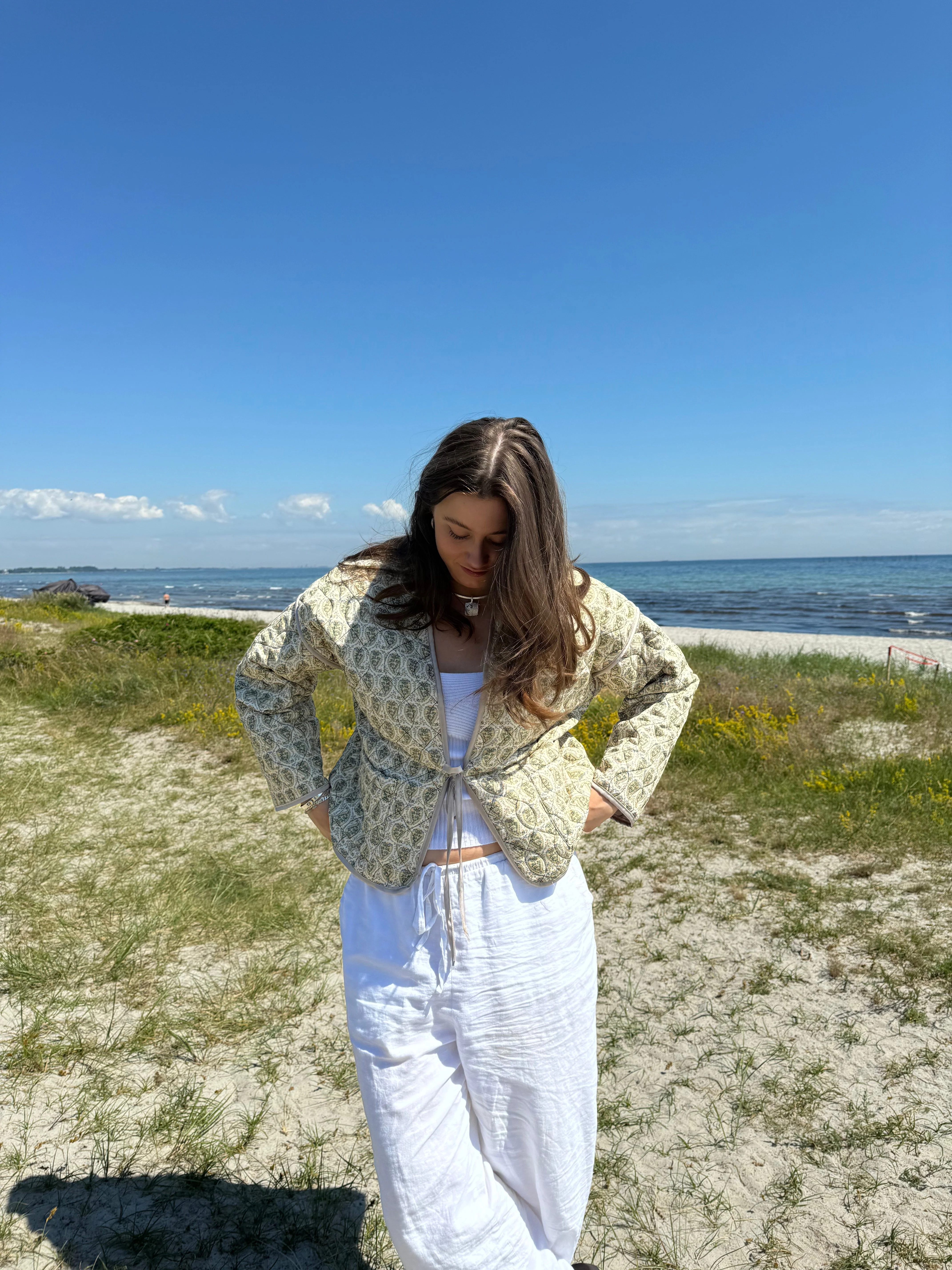 Alisa patterned quilted jacket - Green/beige 5 Alisa patterned quilted jacket - Green/beige