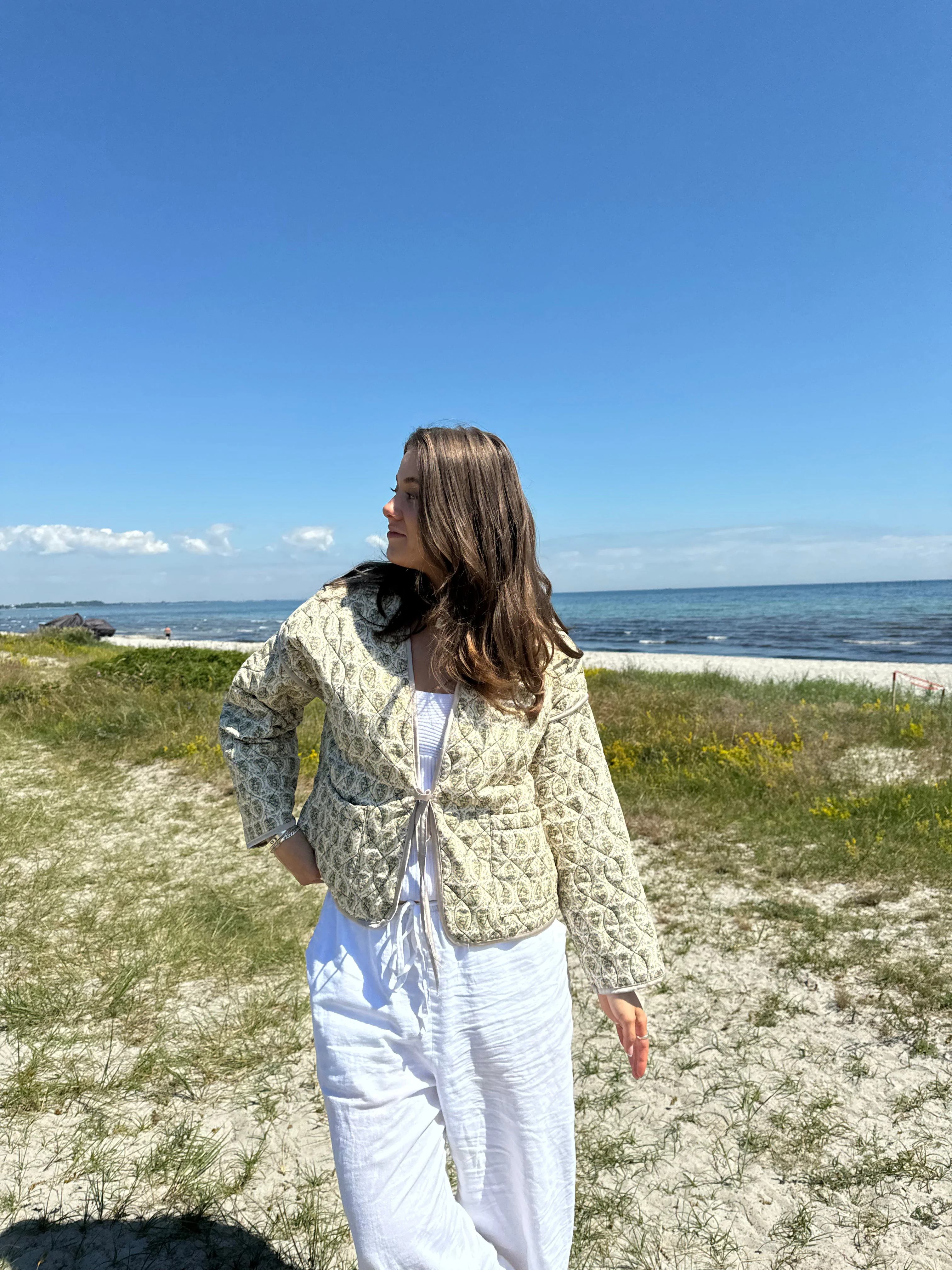 Alisa patterned quilted jacket - Green/beige 6 Alisa patterned quilted jacket - Green/beige