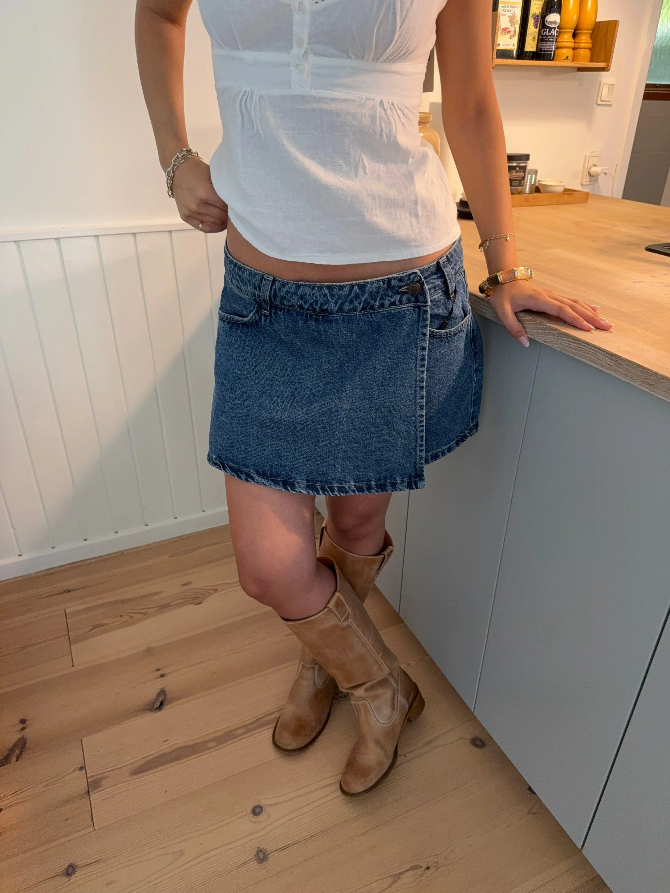Amilie denim skorts - Blå 7 Amilie denim skorts - Blå