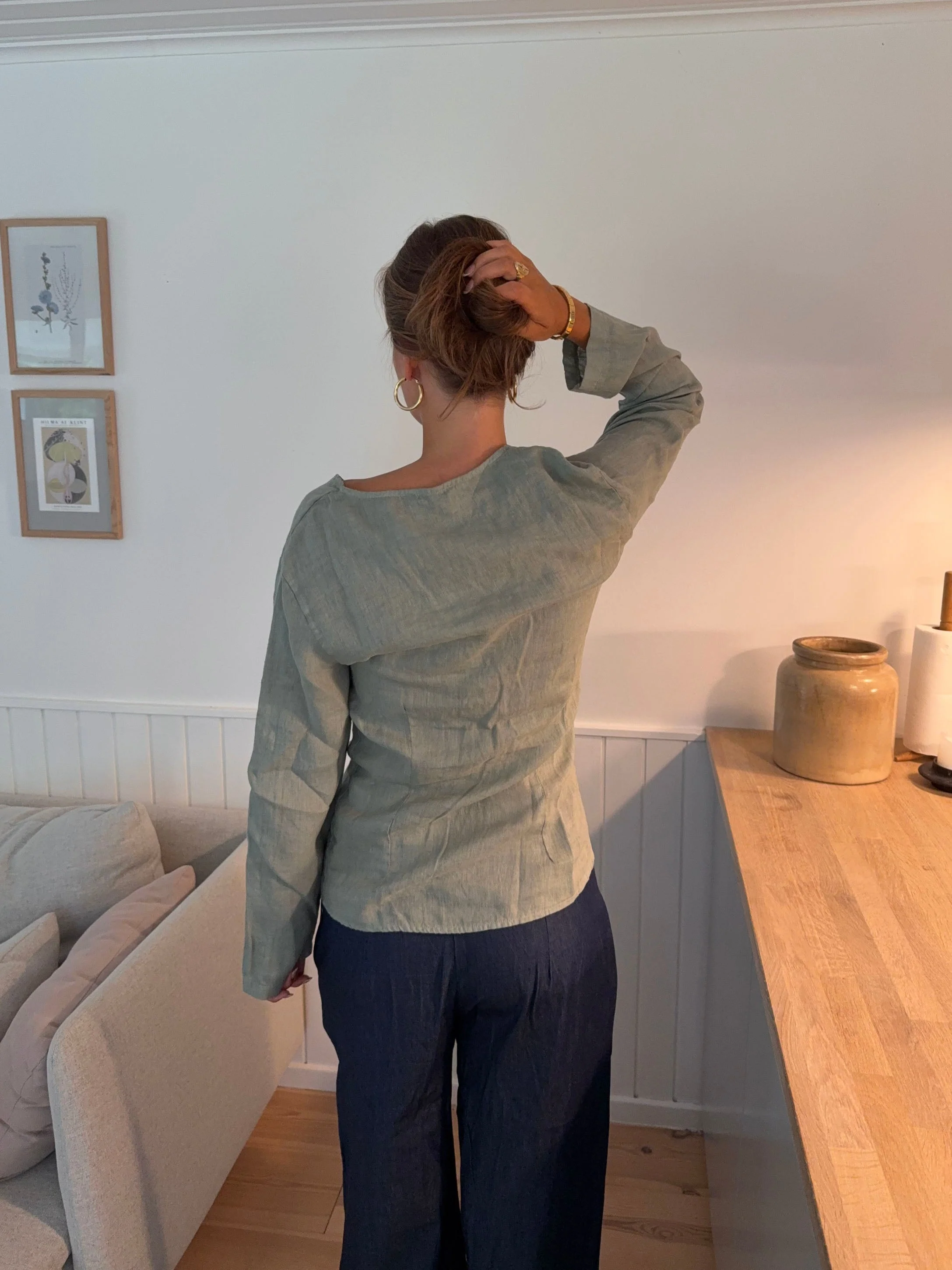 Amula linen shirt – Mint green 3 Amula linen shirt – Mint green
