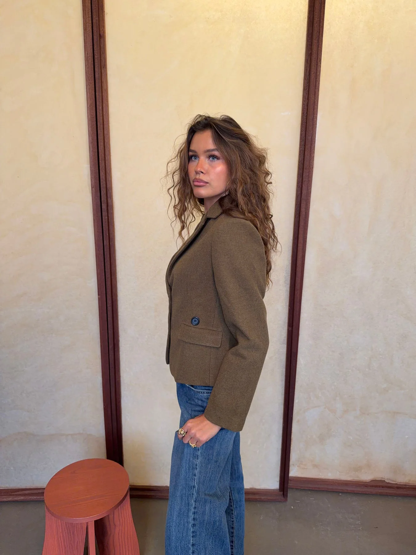 Anahita cropped blazer - Khaki 8 Anahita cropped blazer - Khaki