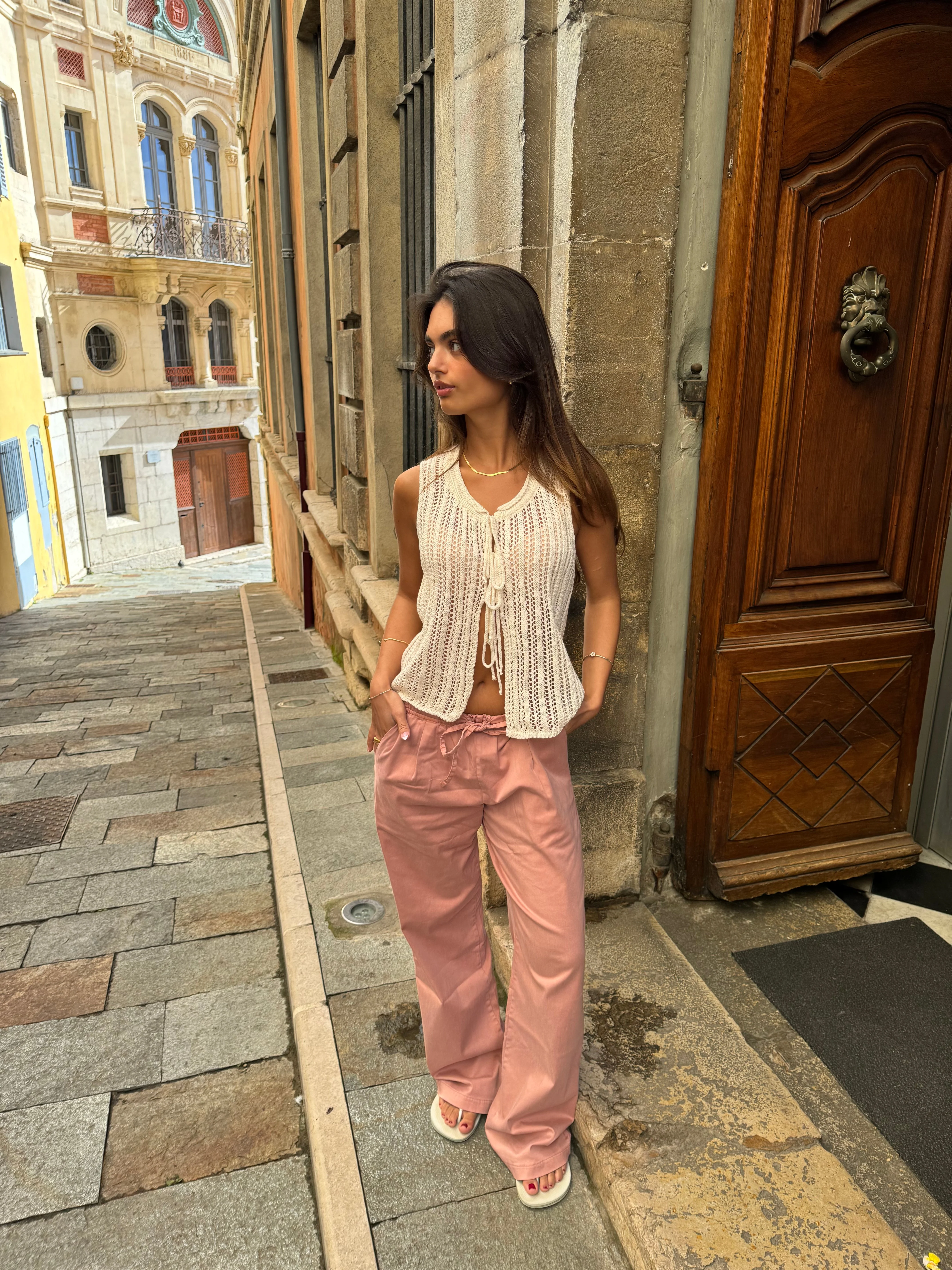 Anouk trousers with tie - Pink 9 Anouk trousers with tie - Pink