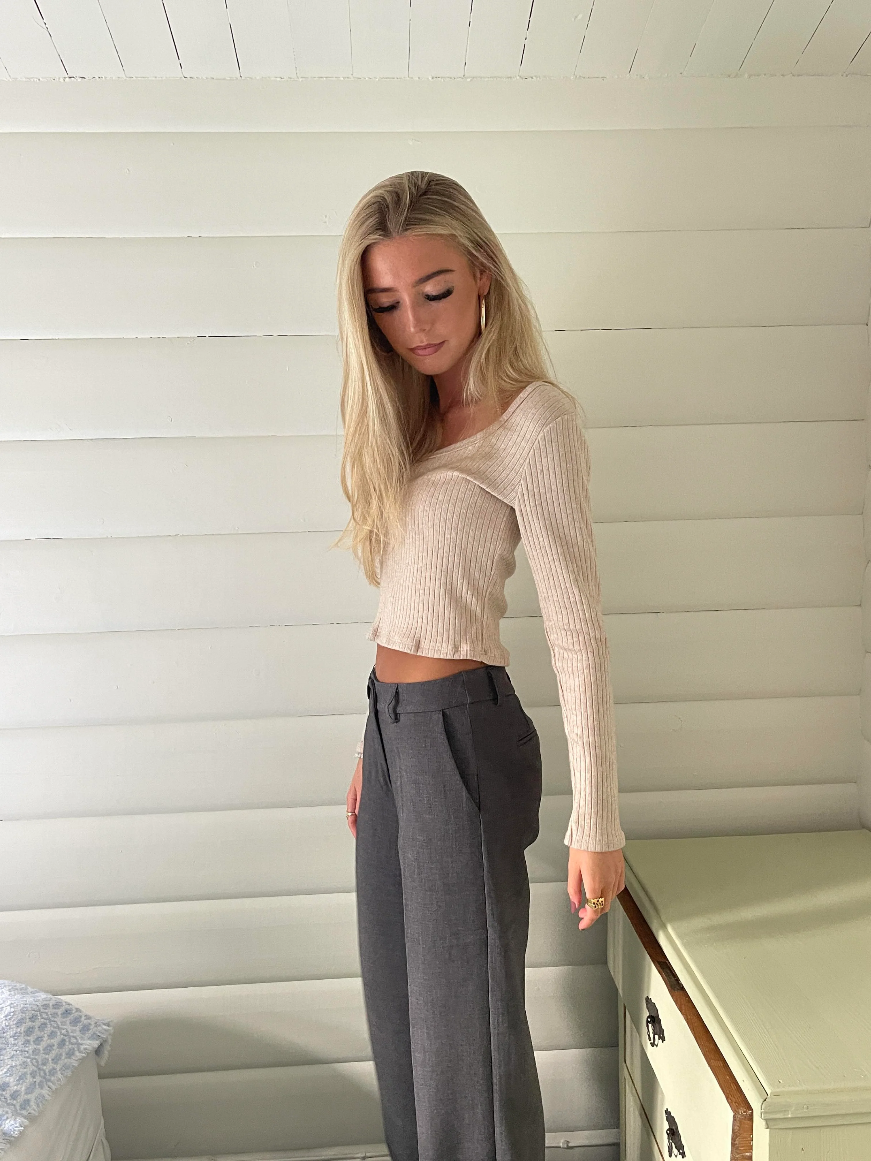 Ariella square neck blouse - Beige 3 Ariella square neck blouse - Beige