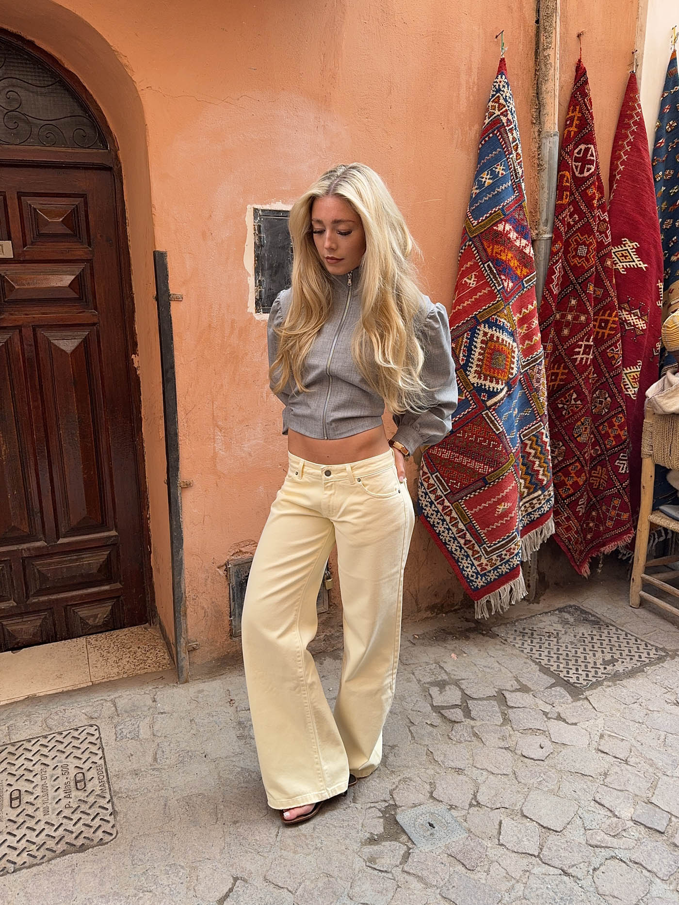 Audrena low waisted jeans - Yellow 2 Audrena low waisted jeans - Yellow