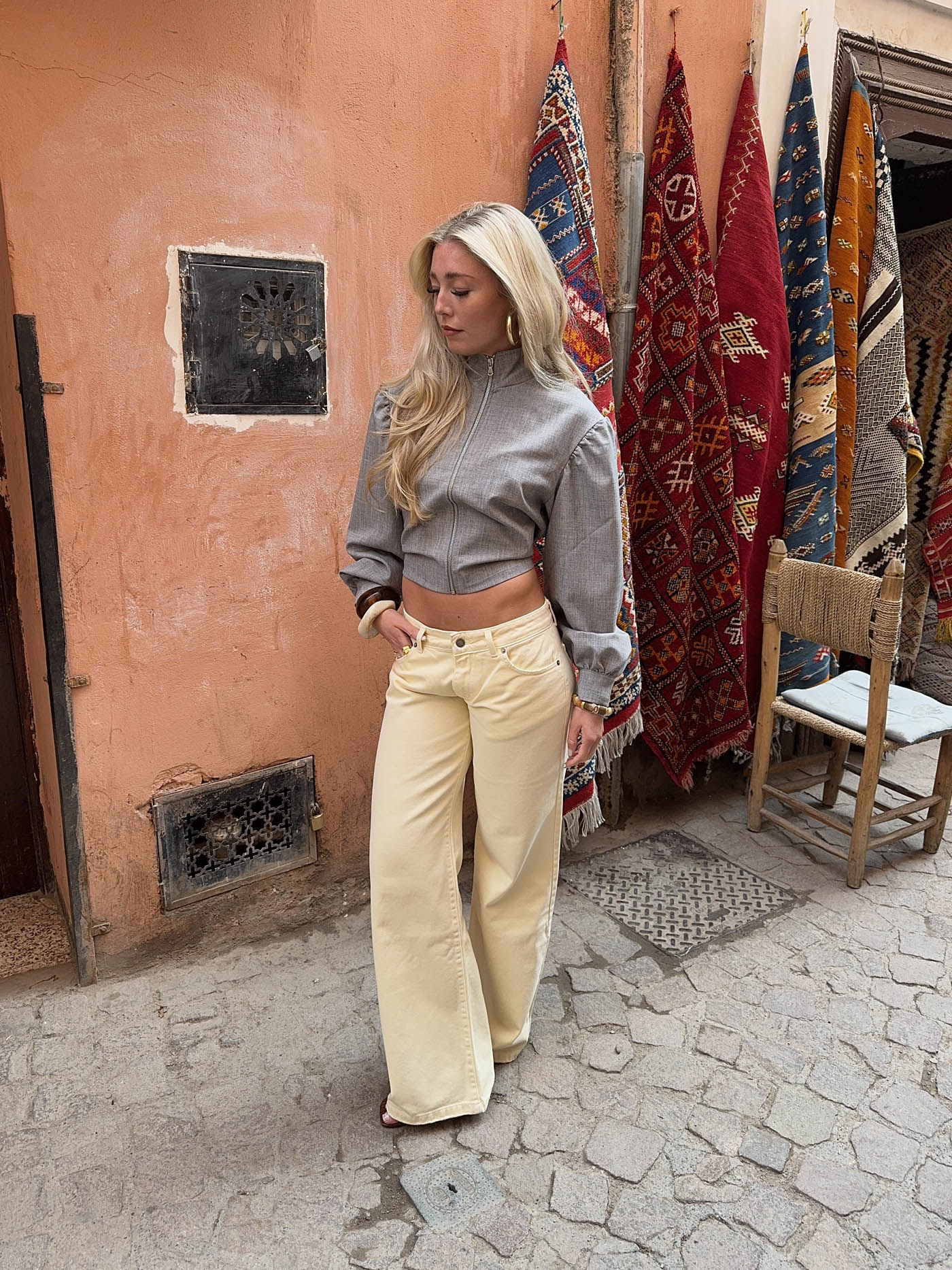 Audrena low waisted jeans - Yellow 8 Audrena low waisted jeans - Yellow