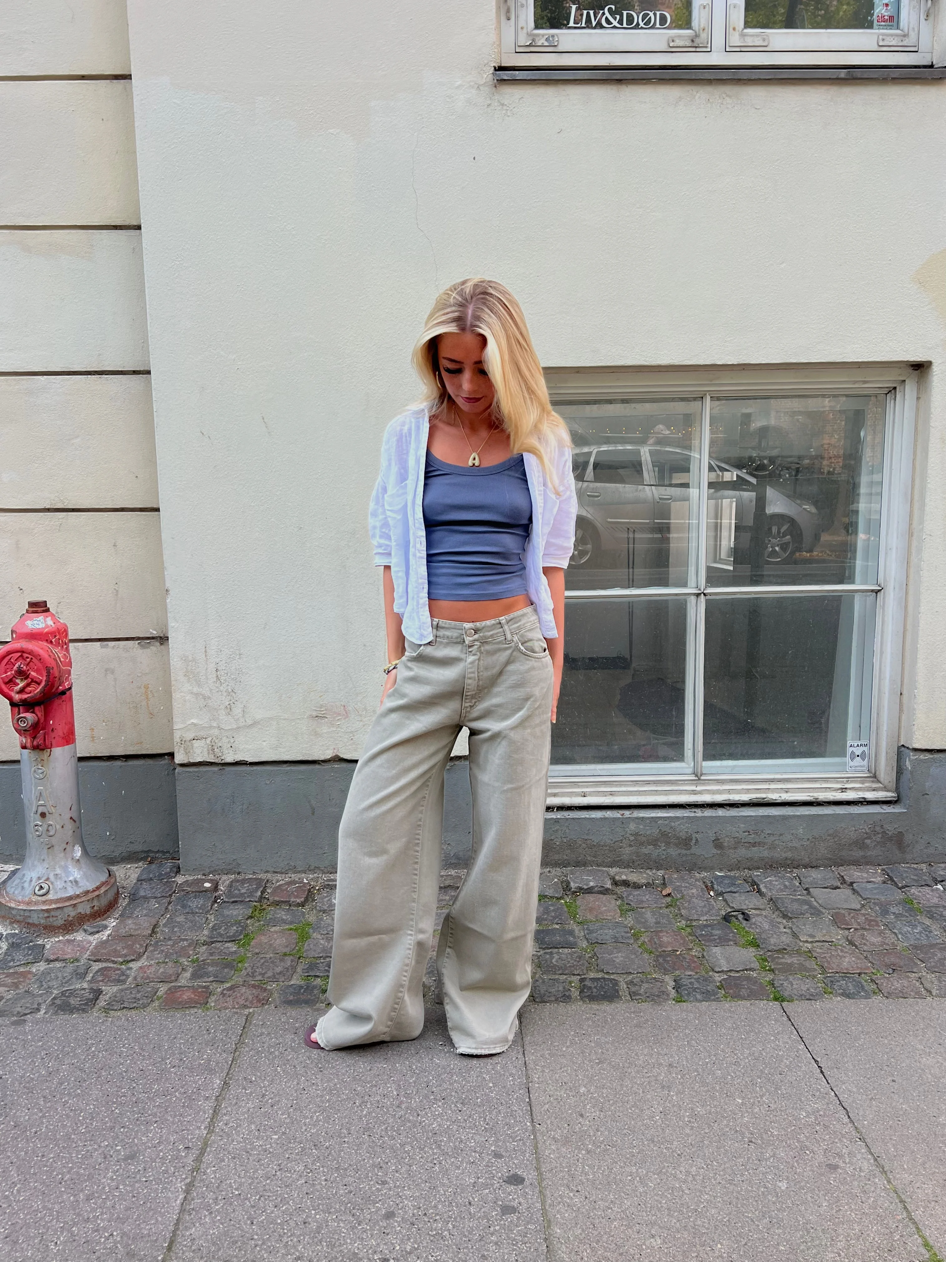 Audrey jeans - Sage green 3 Audrey jeans - Sage green