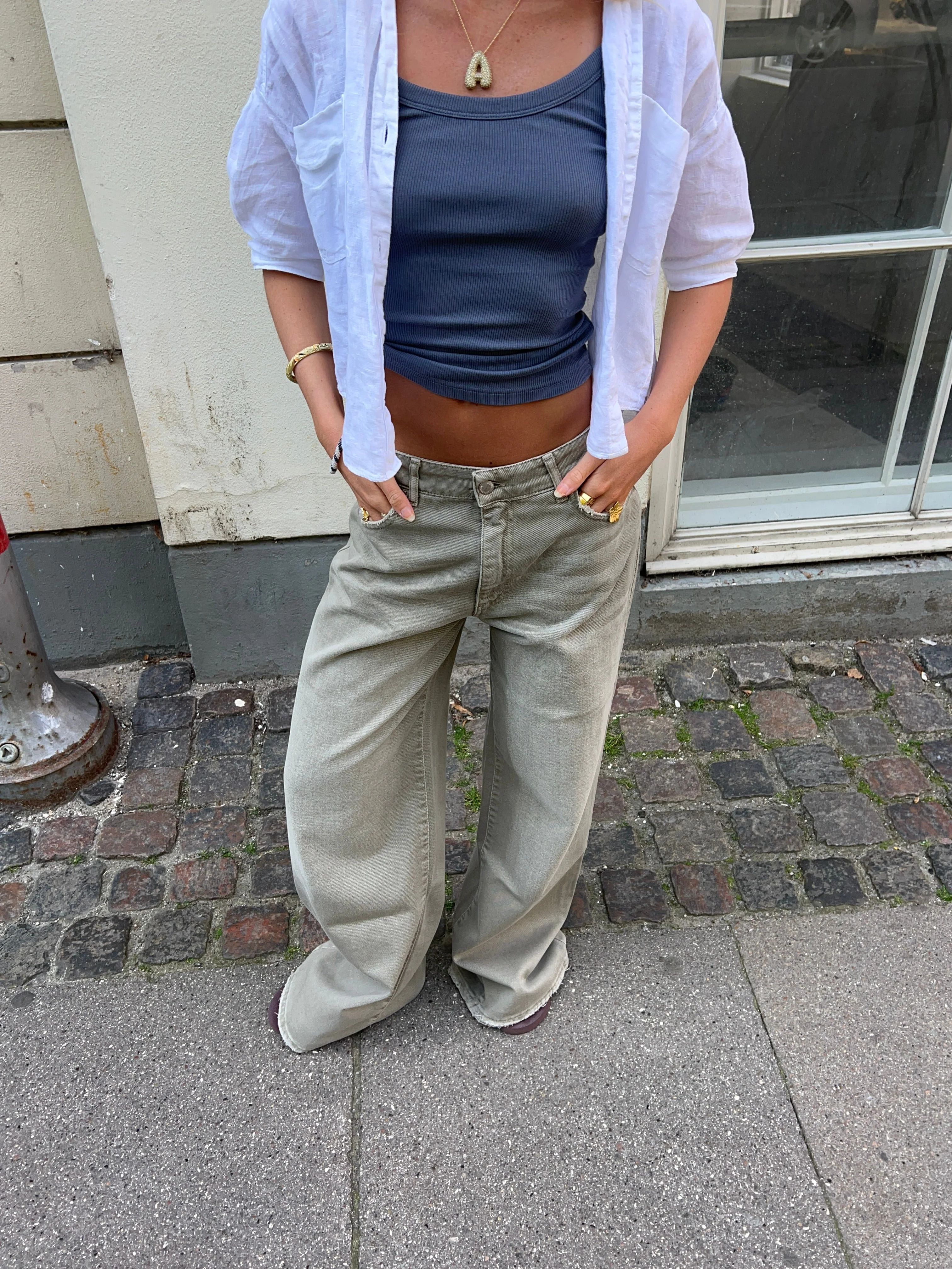 Audrey jeans - Sage green 5 Audrey jeans - Sage green