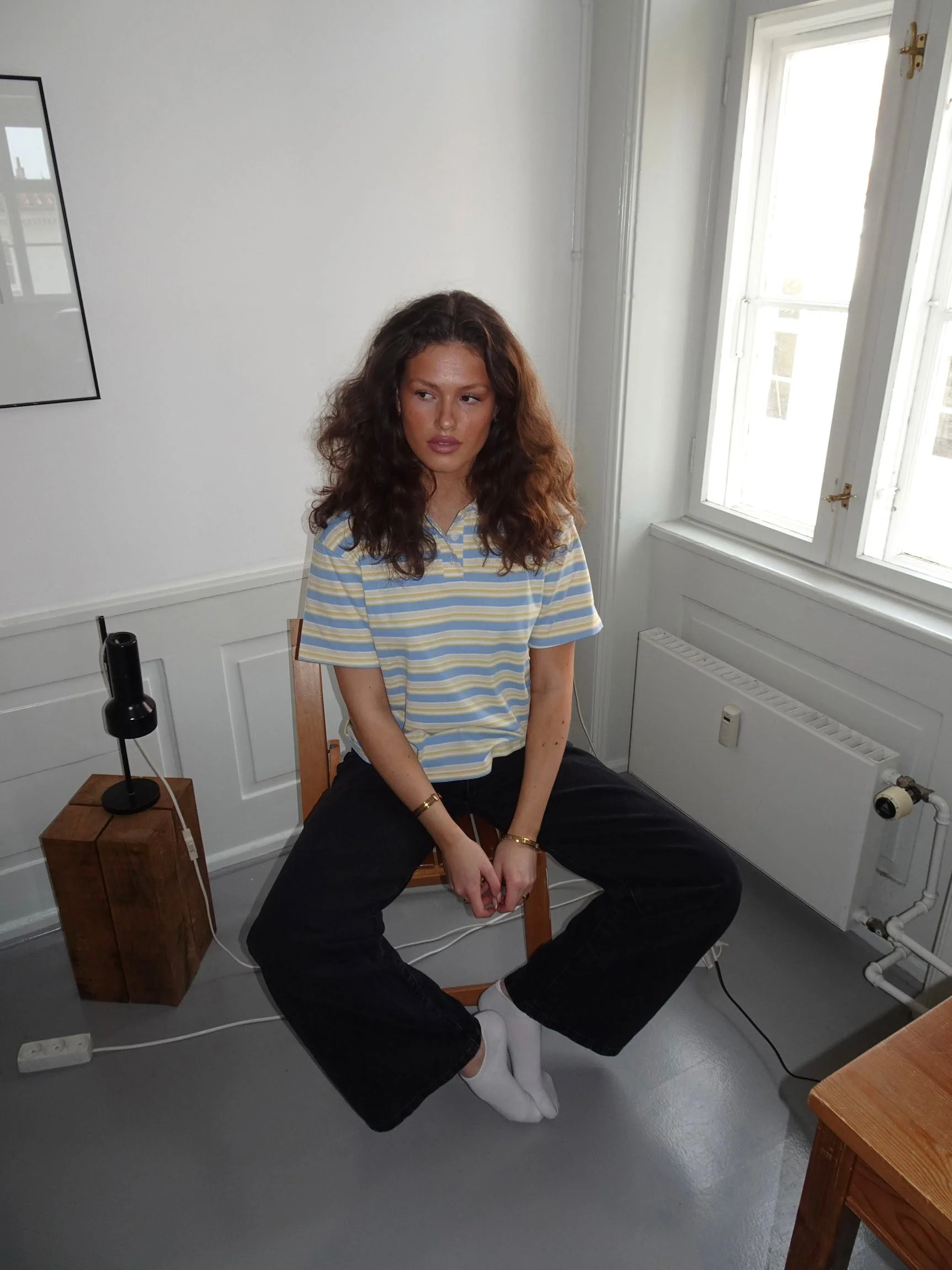 Autine striped polo t-shirt – Yellow/blue 6 Autine striped polo t-shirt – Yellow/blue