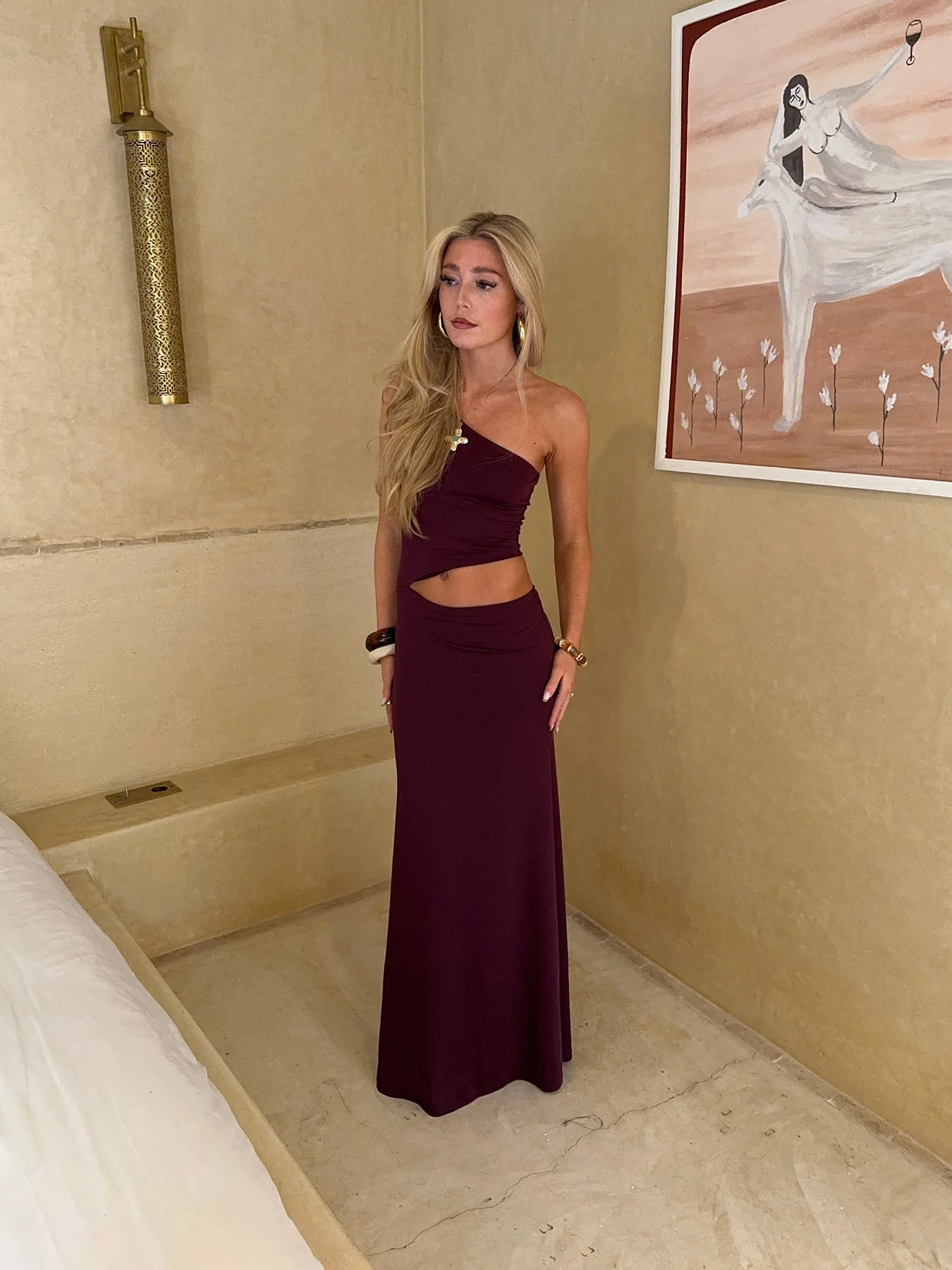 Baili maxi dress with cut out - Purple 12 Baili maxi dress with cut out - Purple