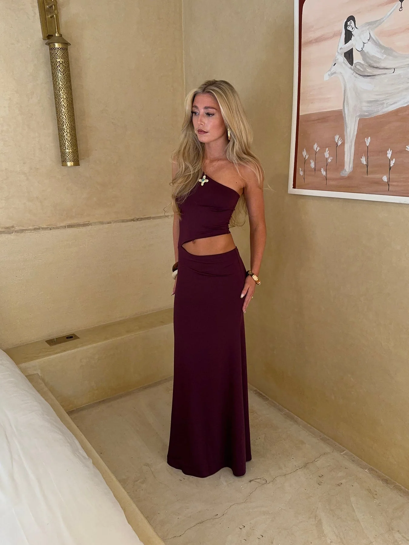 Baili maxi dress with cut out - Purple 14 Baili maxi dress with cut out - Purple