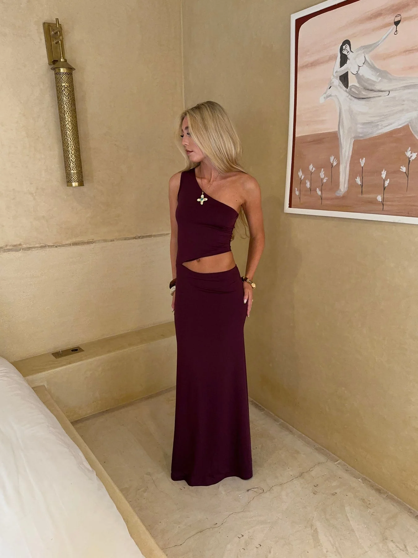 Baili maxi dress with cut out - Purple 8 Baili maxi dress with cut out - Purple