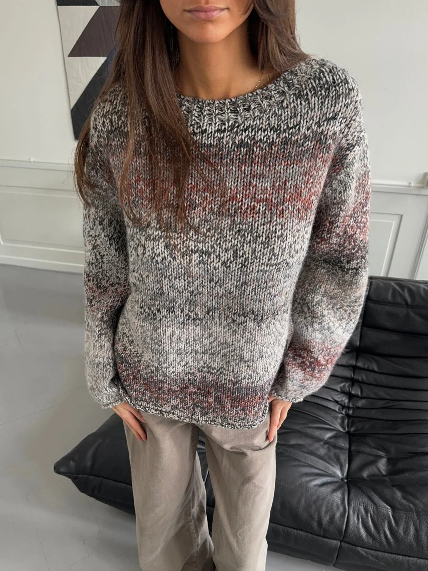 Balta knit - Black/white/red 2 Balta knit - Black/white/red