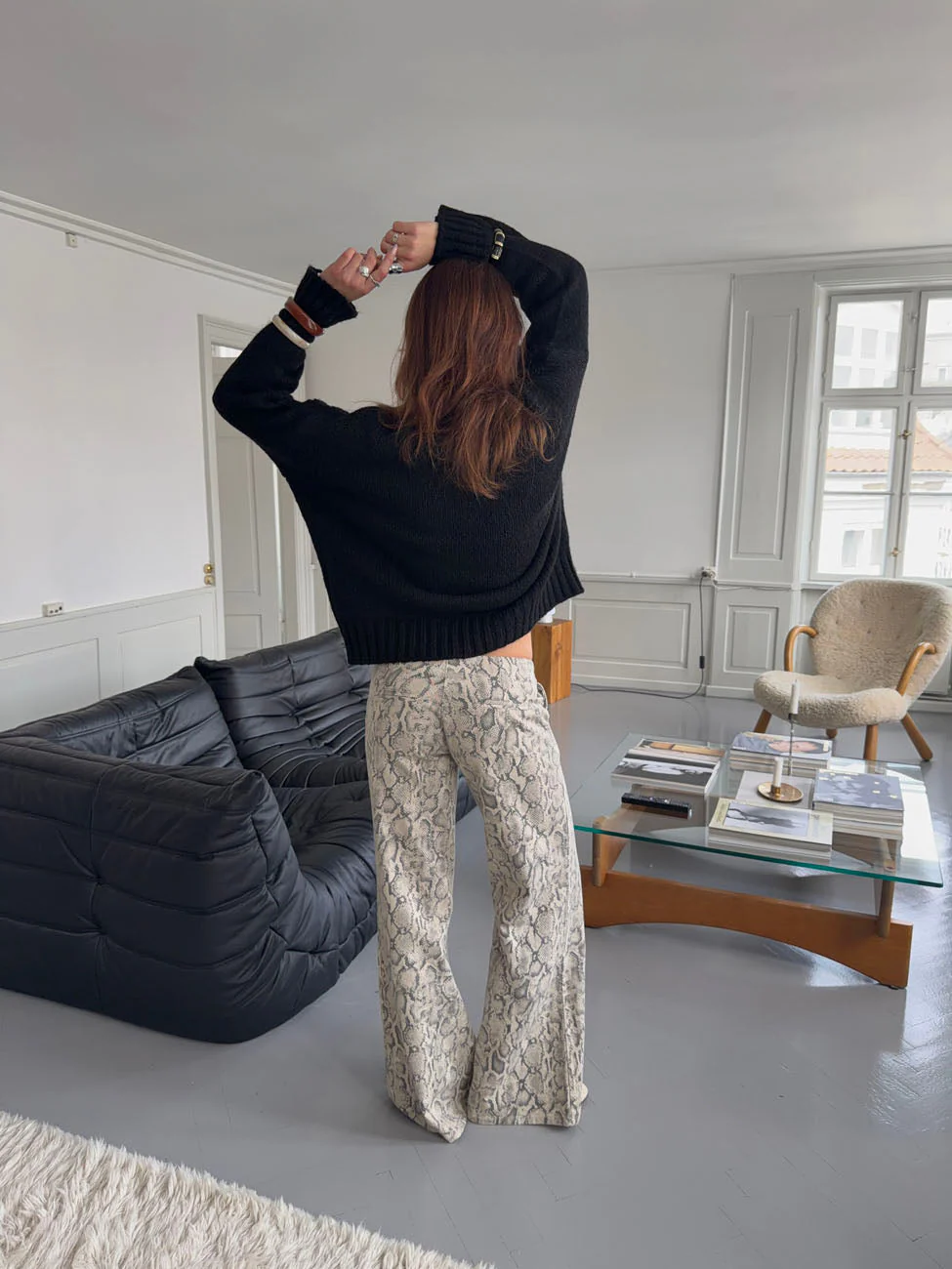 Berline trousers with snake print – Beige/grey 3 Berline trousers with snake print – Beige/grey