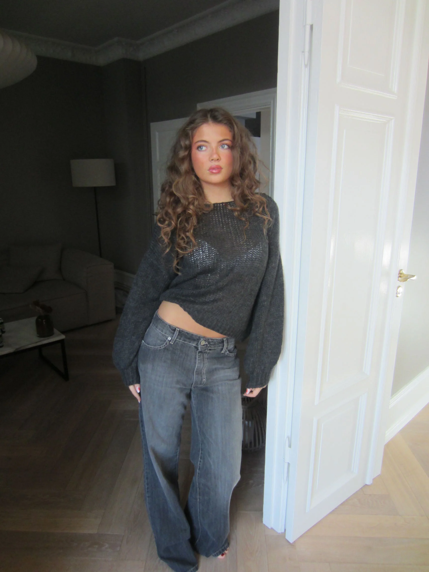 Berna knit with tie details - Dark grey 6 Berna knit with tie details - Dark grey