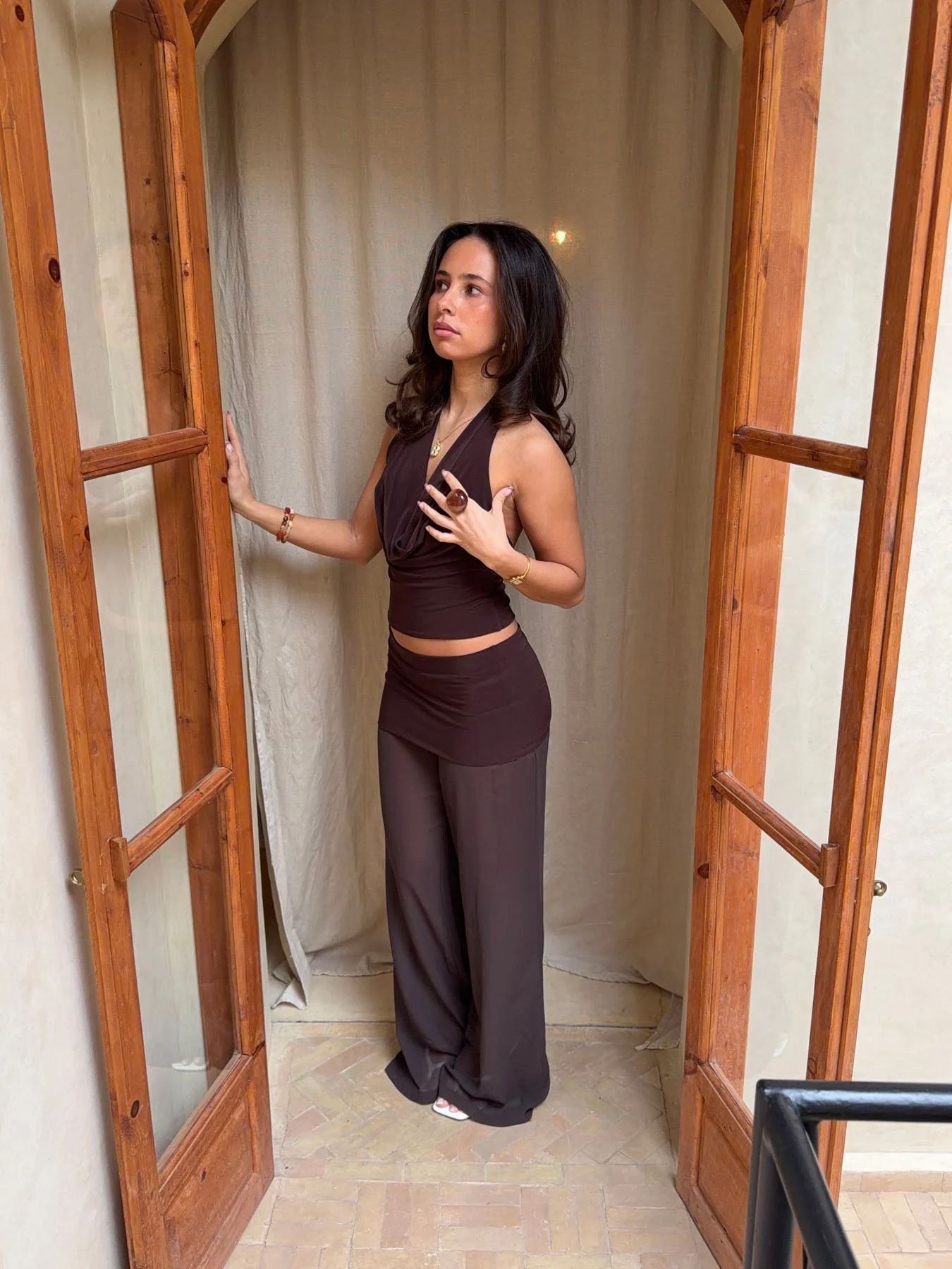 Bila mesh trousers - Brown 4 Bila mesh trousers - Brown