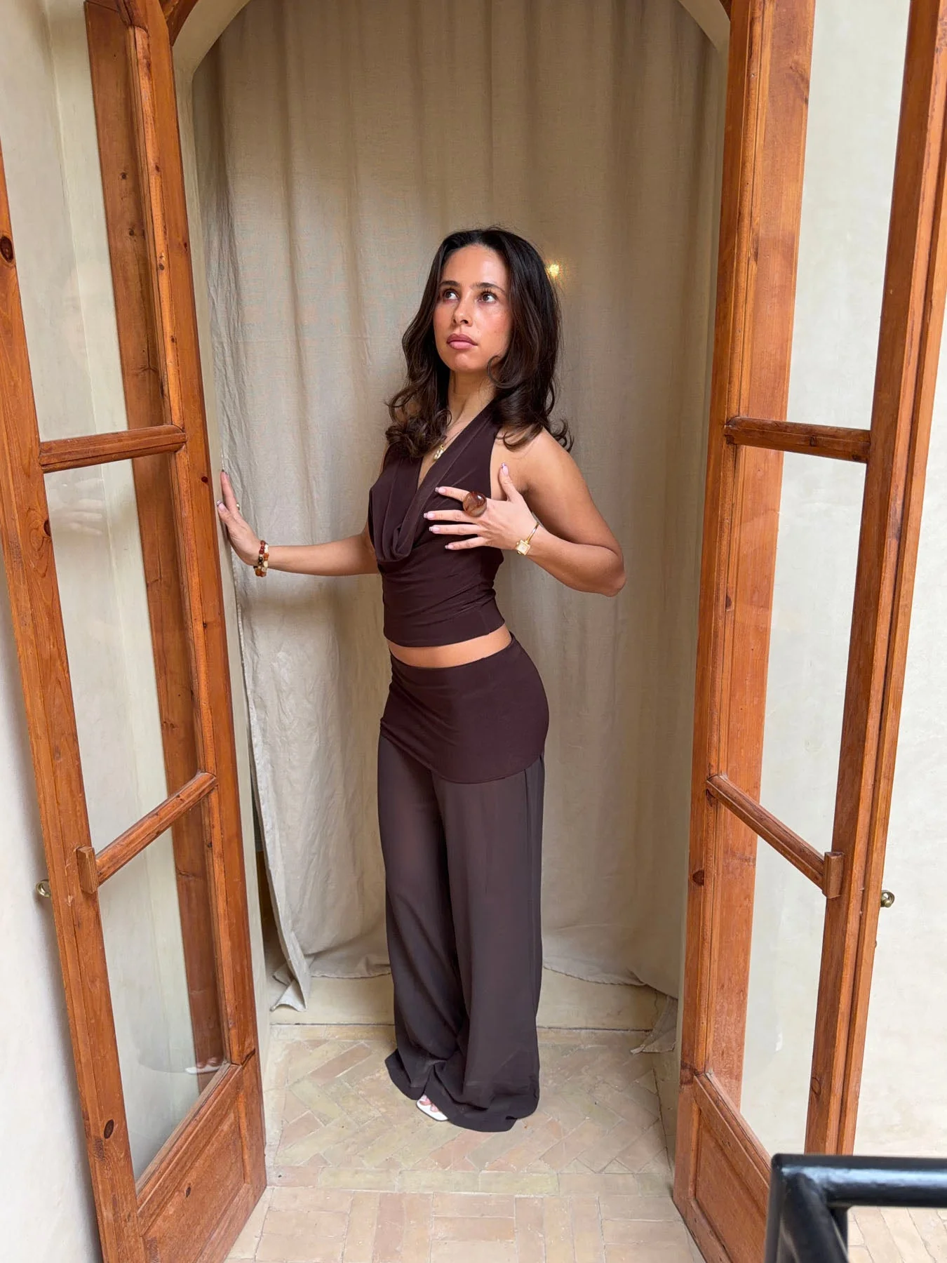 Bila mesh trousers - Brown 5 Bila mesh trousers - Brown