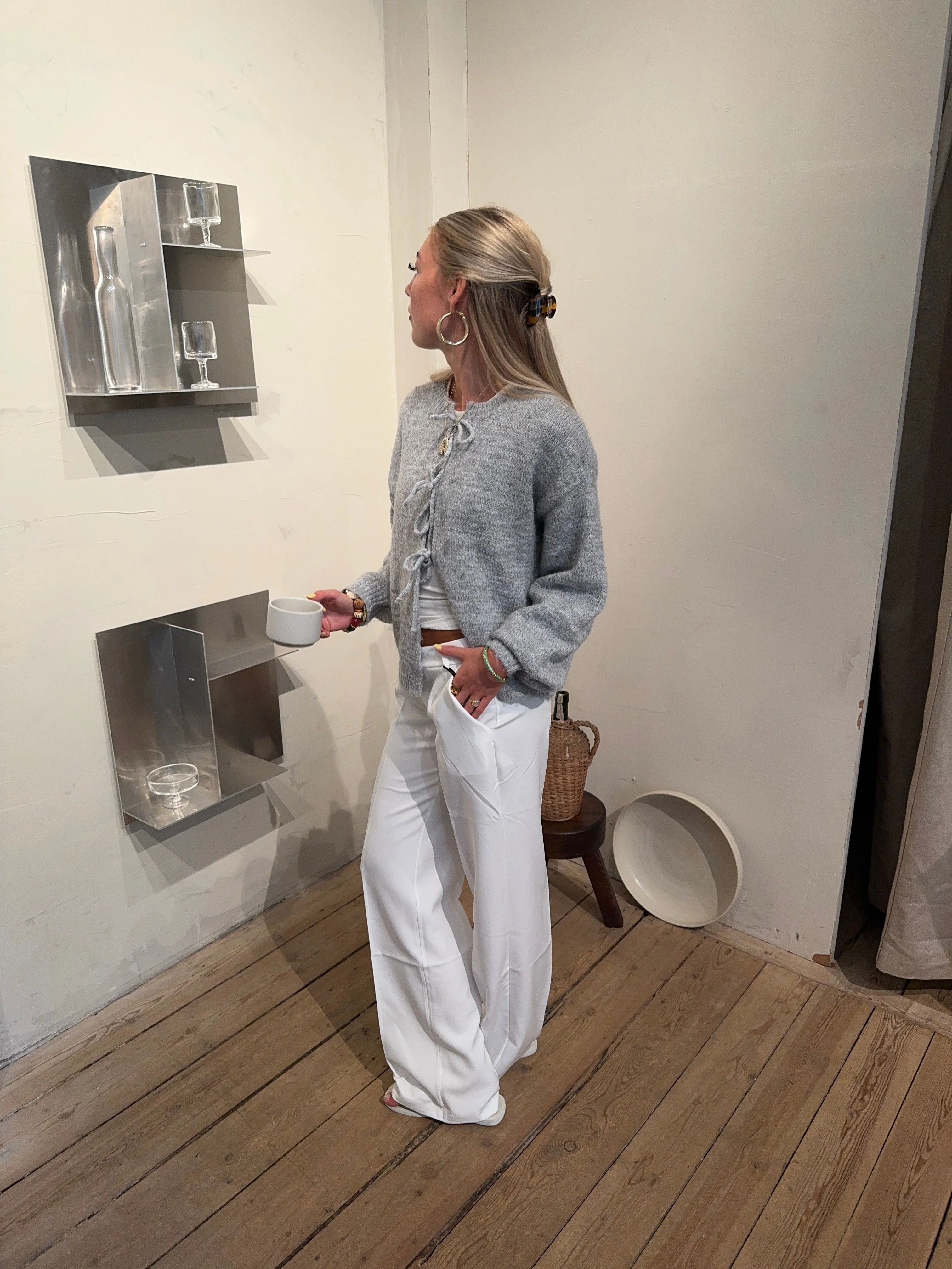 Britney low waisted suit pants - White 4 Britney low waisted suit pants - White