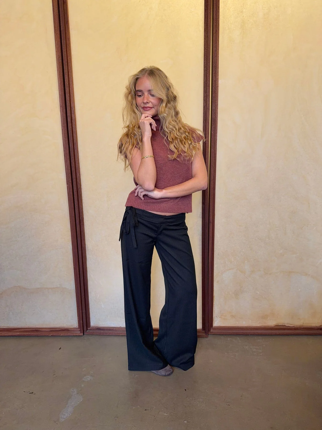 Buka pants with tie detail - Black 11 Buka pants with tie detail - Black