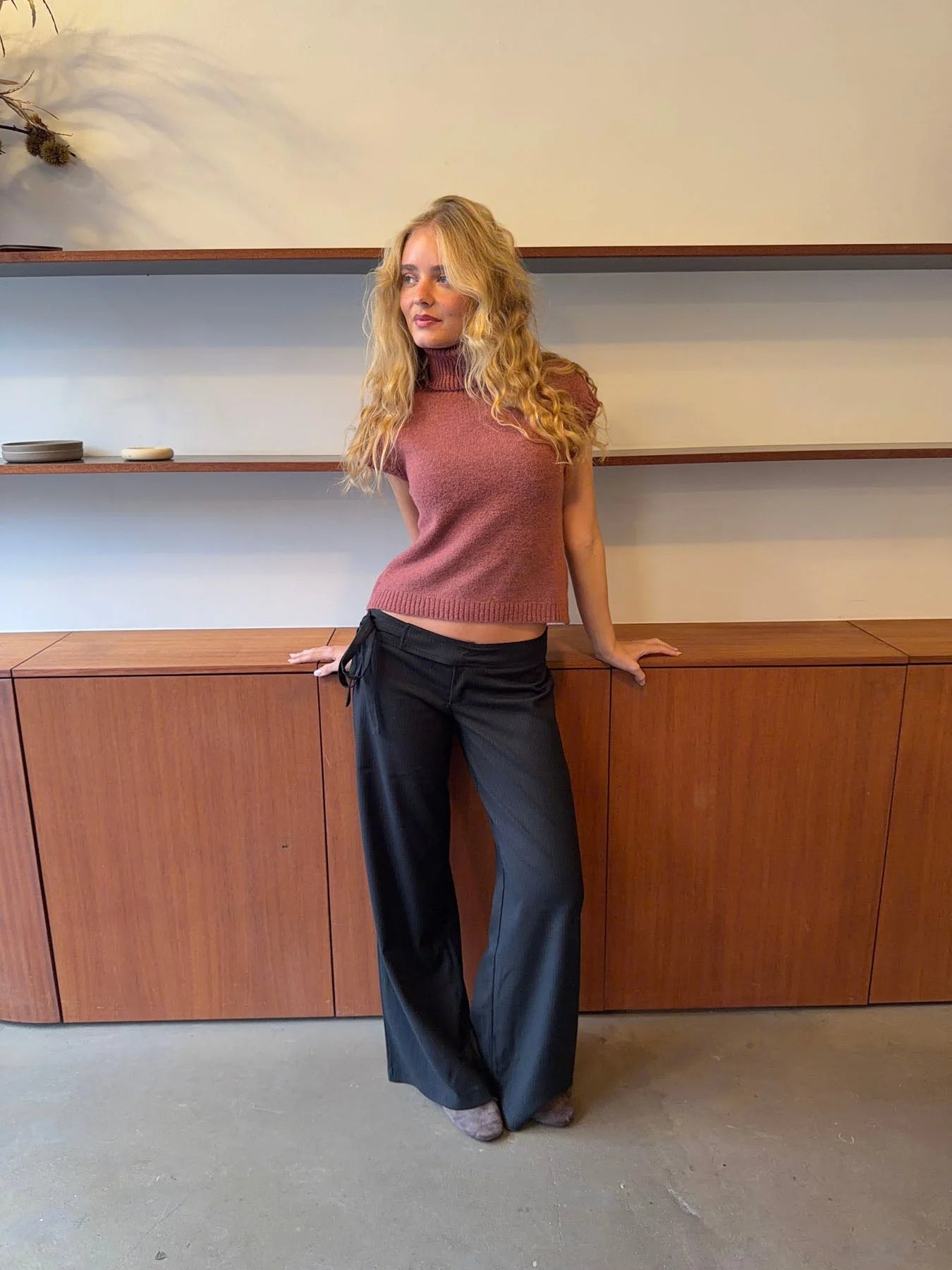Buka pants with tie detail - Black 3 Buka pants with tie detail - Black