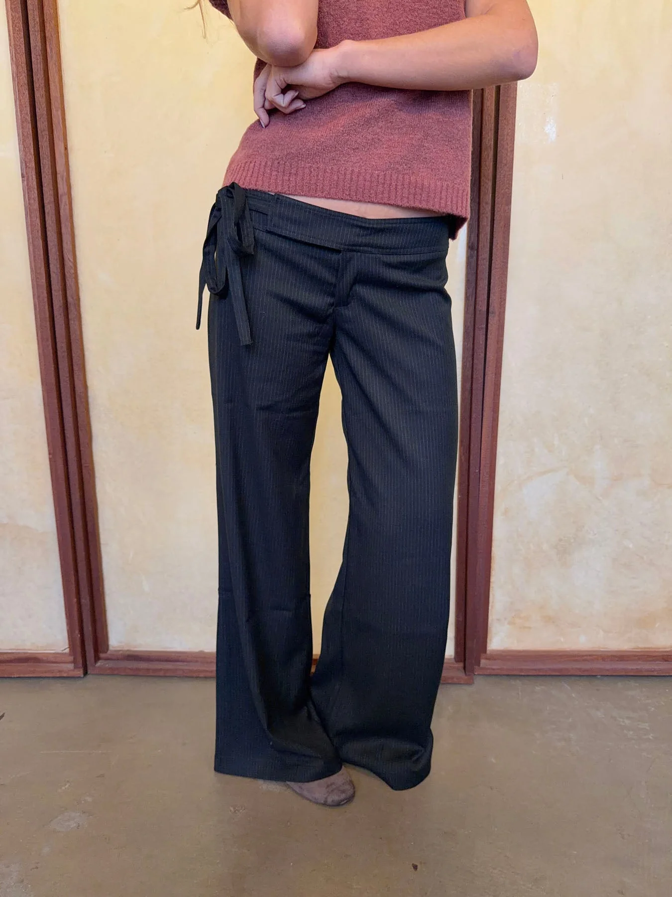 Buka pants with tie detail - Black 7 Buka pants with tie detail - Black