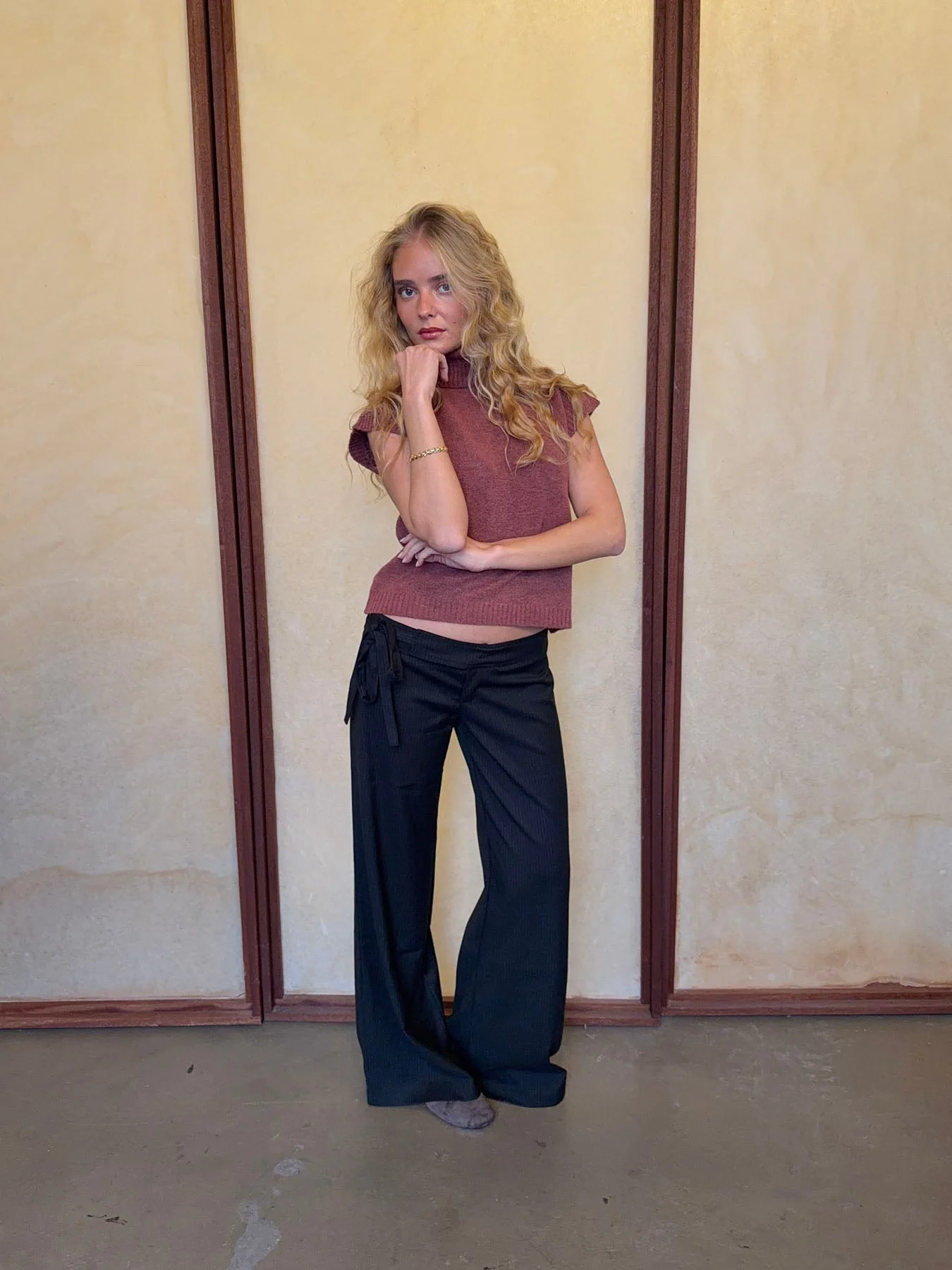 Buka pants with tie detail - Black 8 Buka pants with tie detail - Black