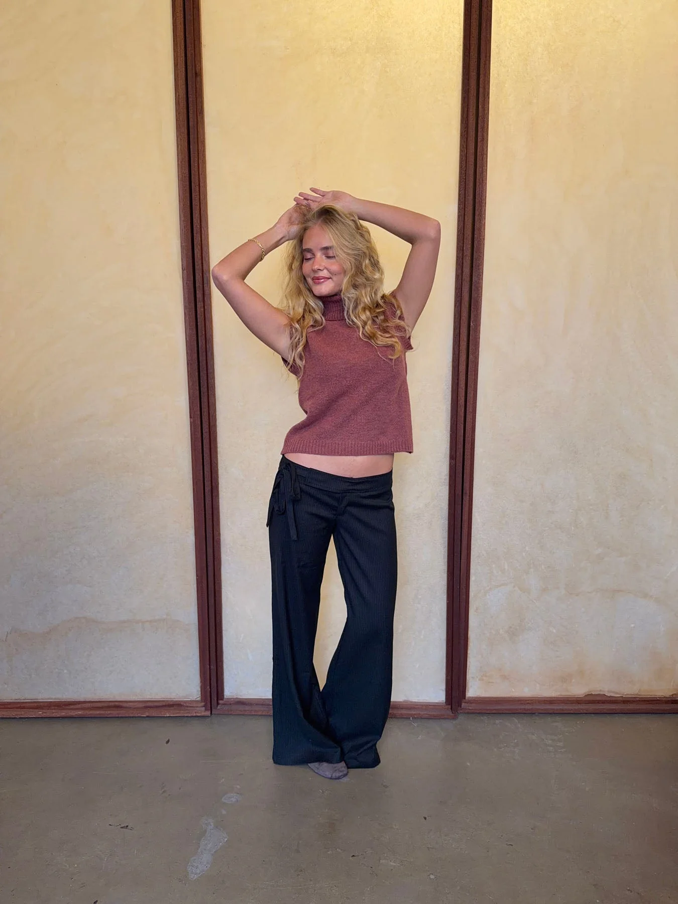 Buka pants with tie detail - Black 9 Buka pants with tie detail - Black