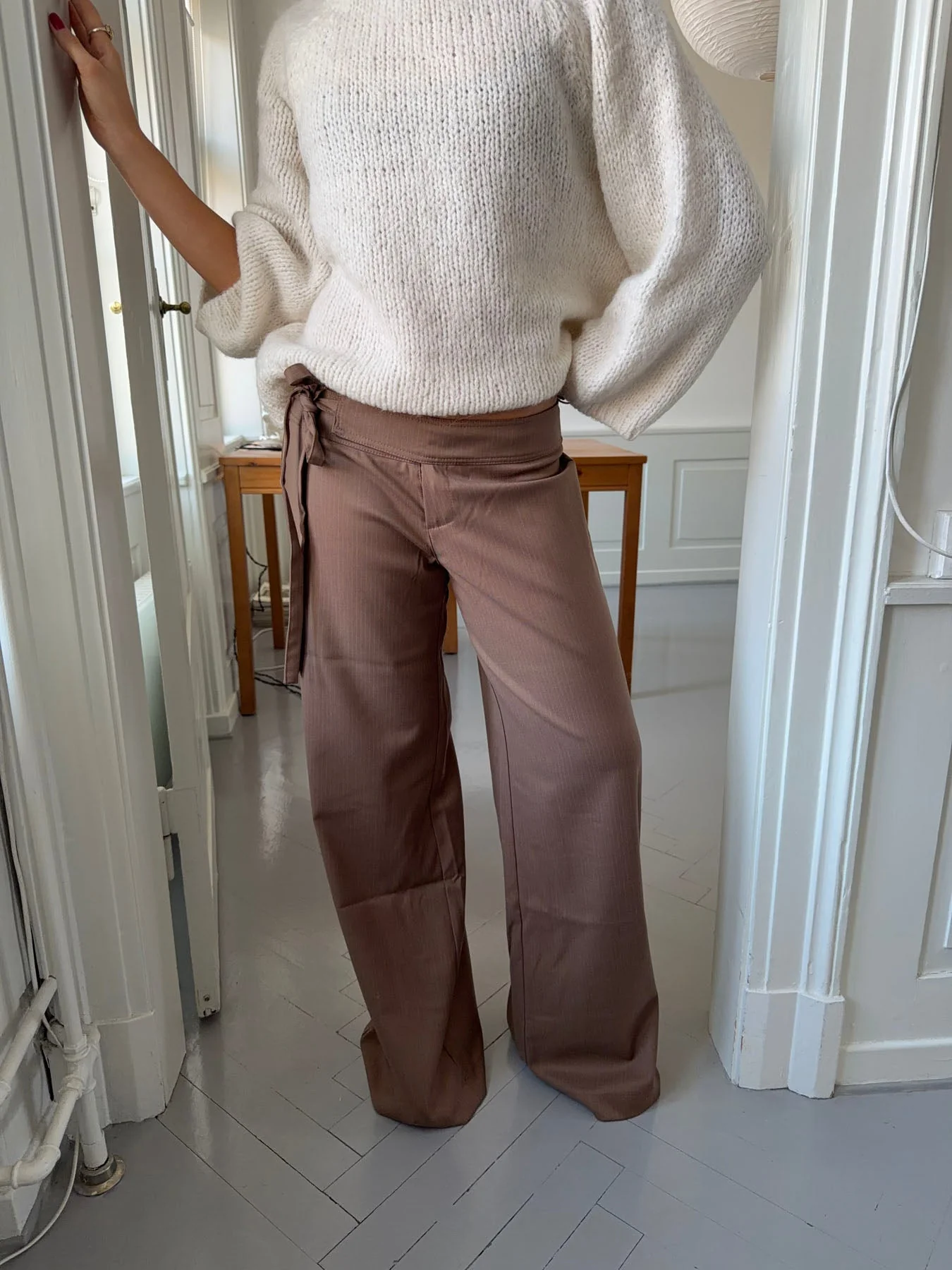 Buka pants with tie detail - Brown 11 Buka pants with tie detail - Brown