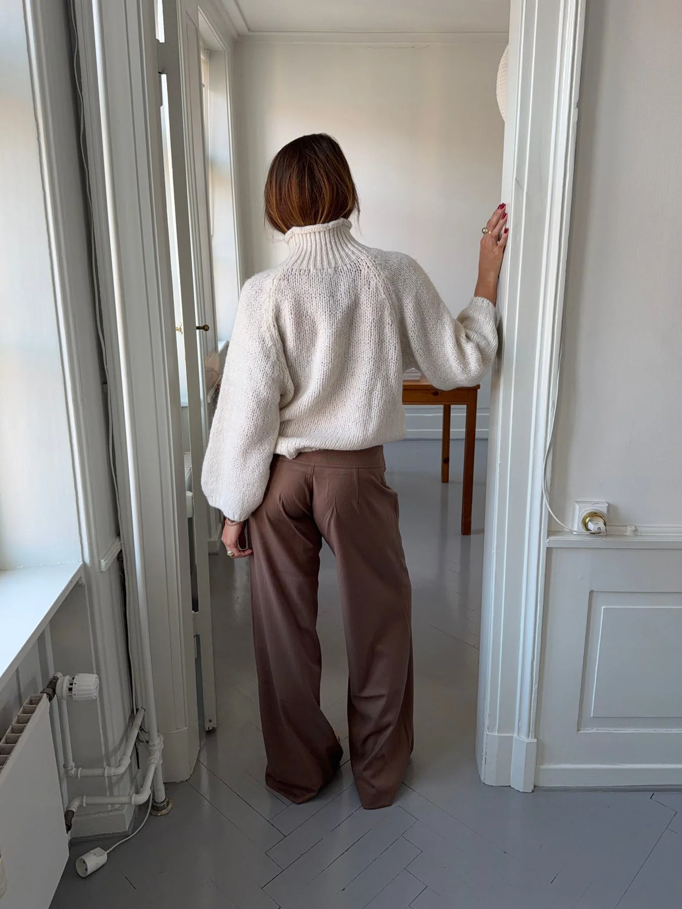 Buka pants with tie detail - Brown 3 Buka pants with tie detail - Brown