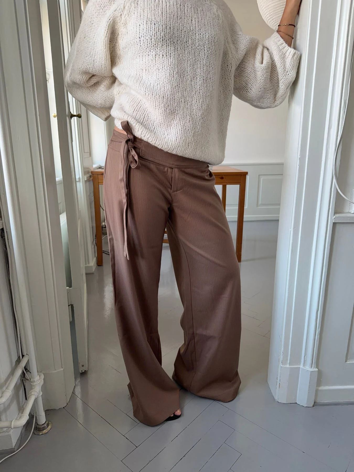 Buka pants with tie detail - Brown 5 Buka pants with tie detail - Brown