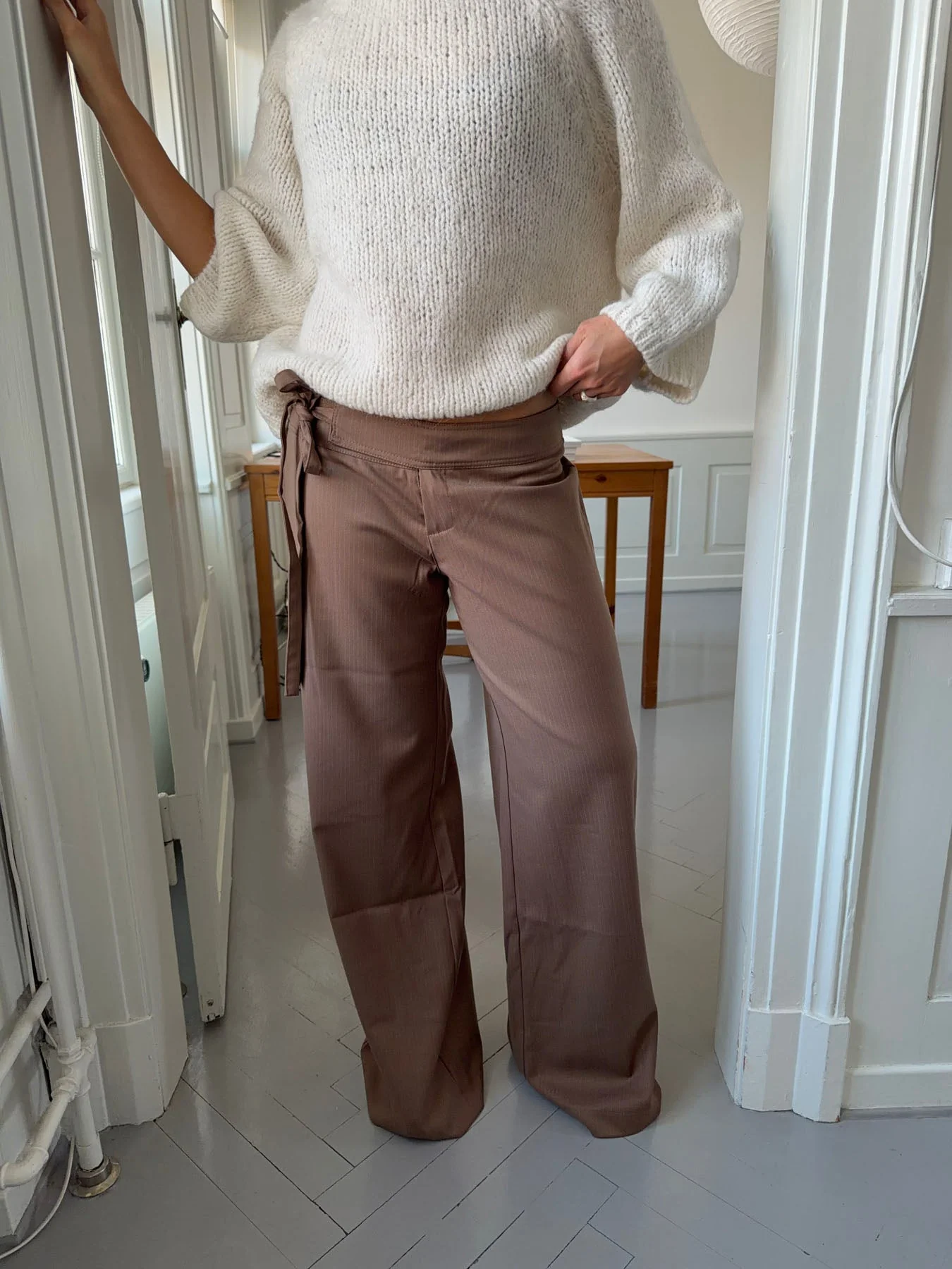 Buka pants with tie detail - Brown 8 Buka pants with tie detail - Brown