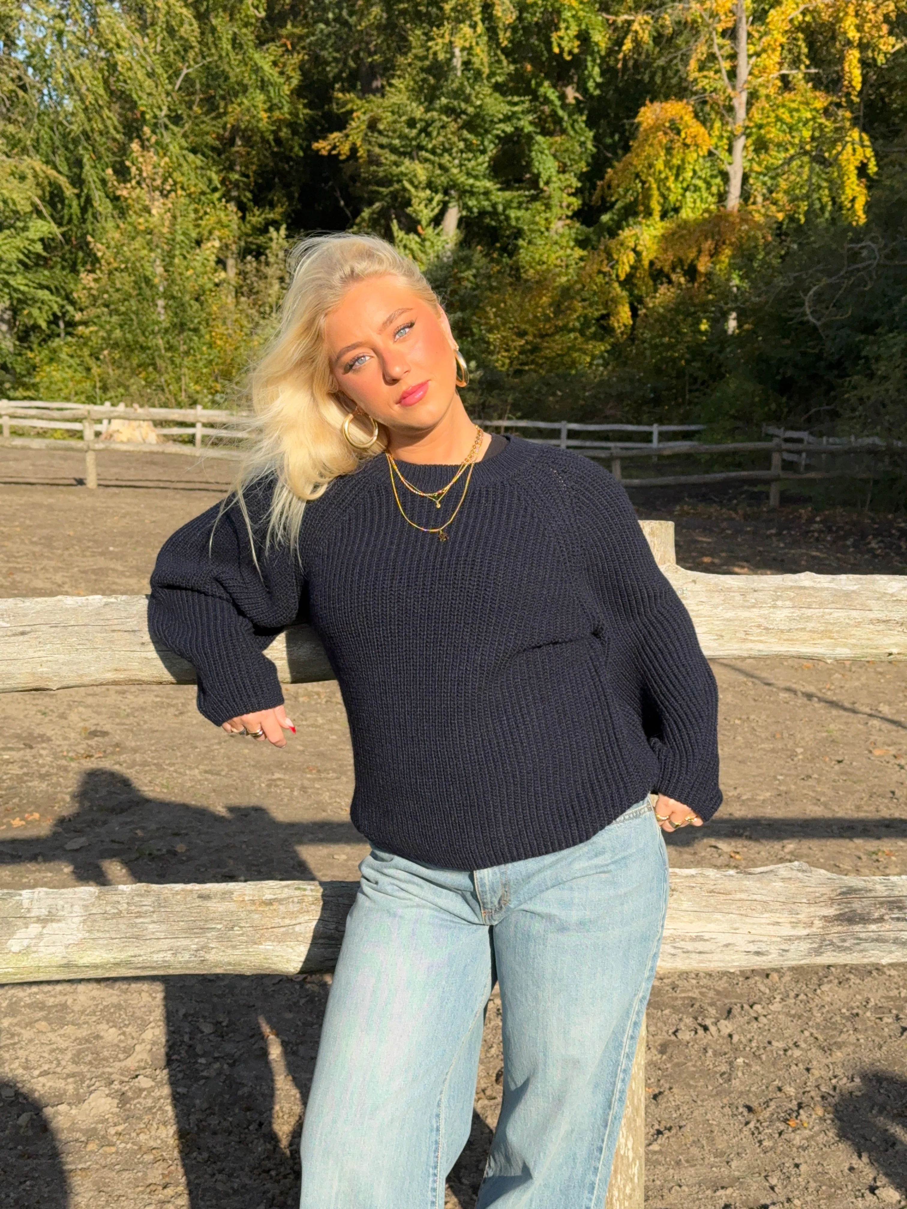 Candie knit - Navy 1 Candie knit - Navy