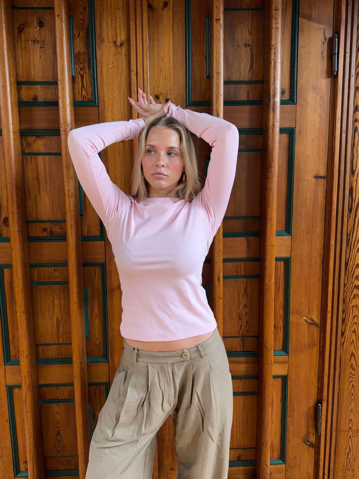 Carli long-sleeved blouse - Light pink 2 Carli long-sleeved blouse - Light pink