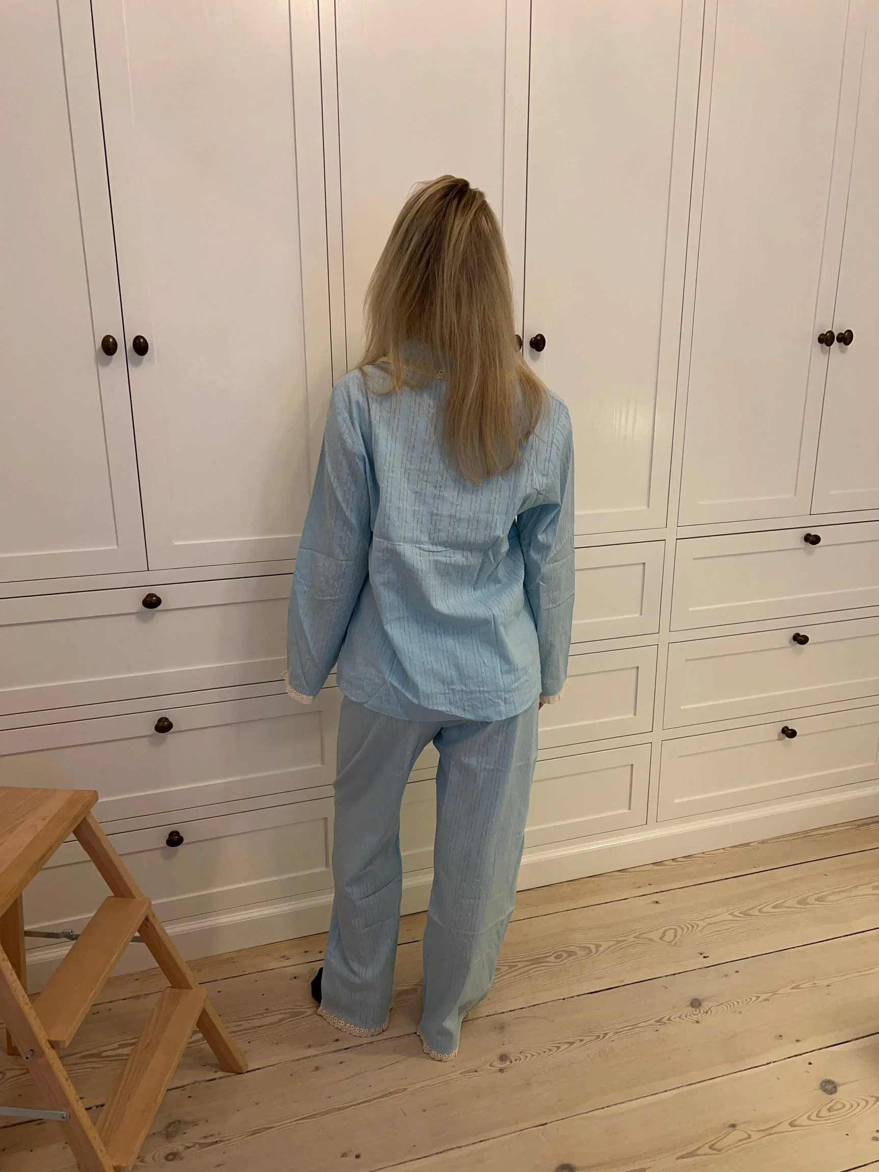 Carol pyjamas set with lace - Light Blue 10 Carol pyjamas set with lace - Light Blue