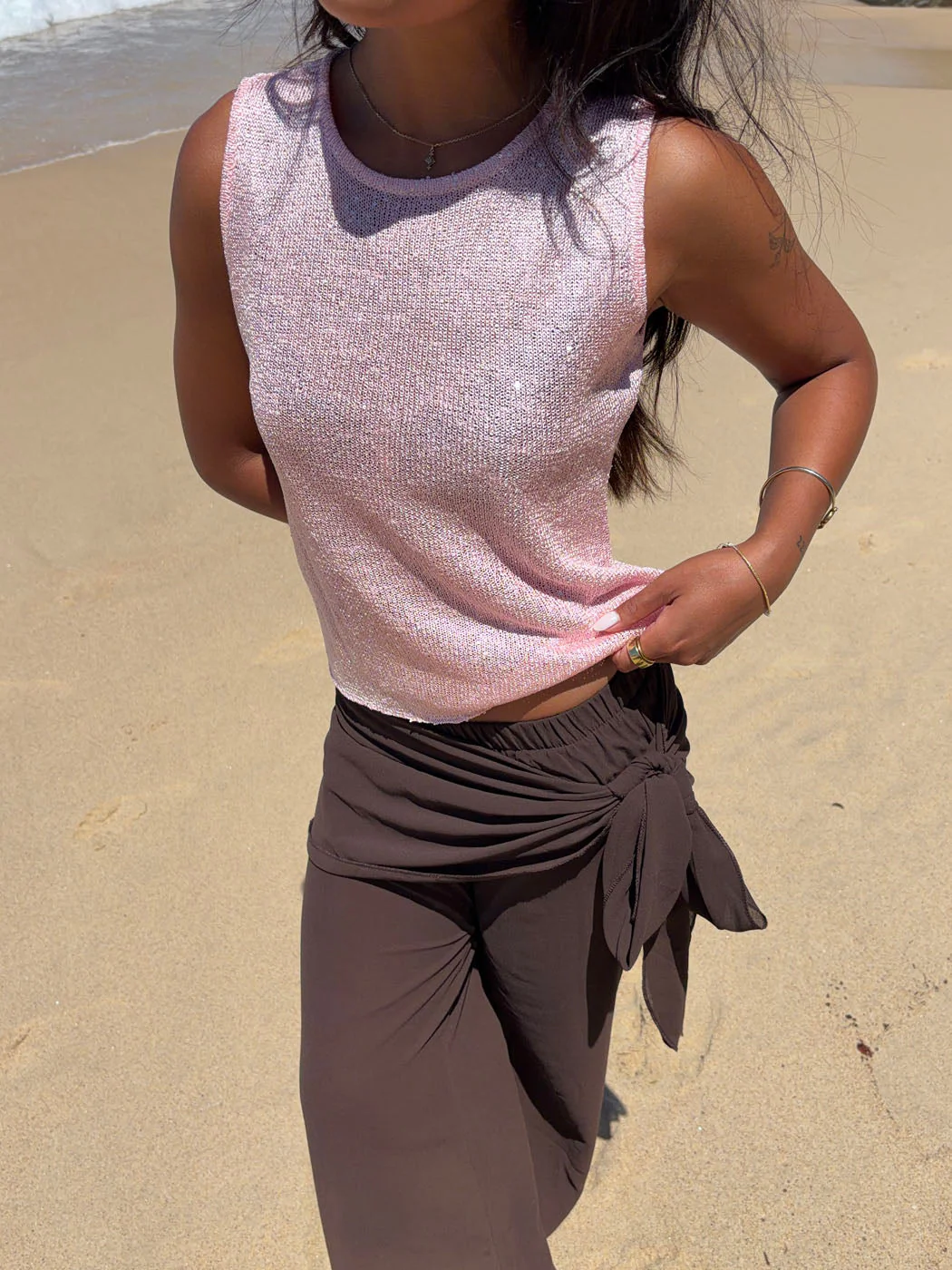 Silja top with glitter - Pink 5 Silja top with glitter - Pink