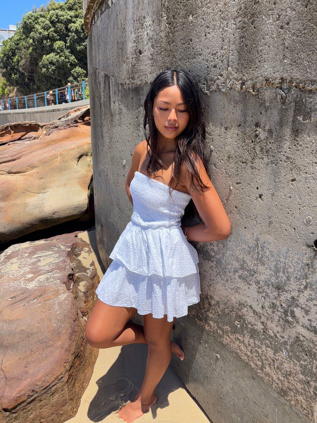 Lissy smock dress - White embroidery 12 Lissy smock dress - White embroidery