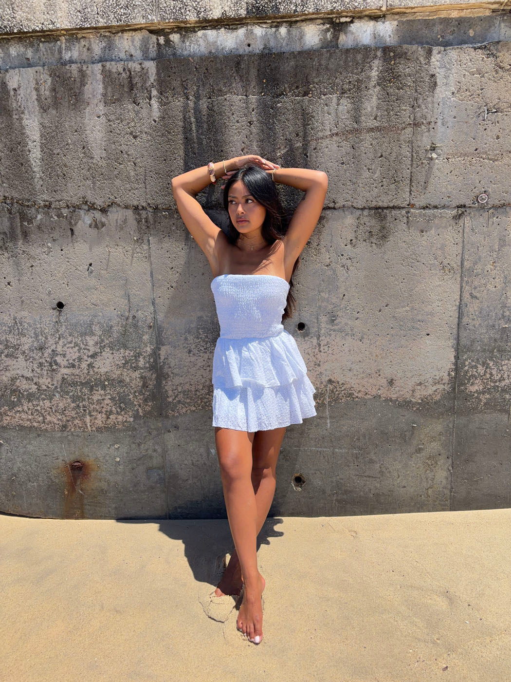 Lissy smock dress - White embroidery 6 Lissy smock dress - White embroidery