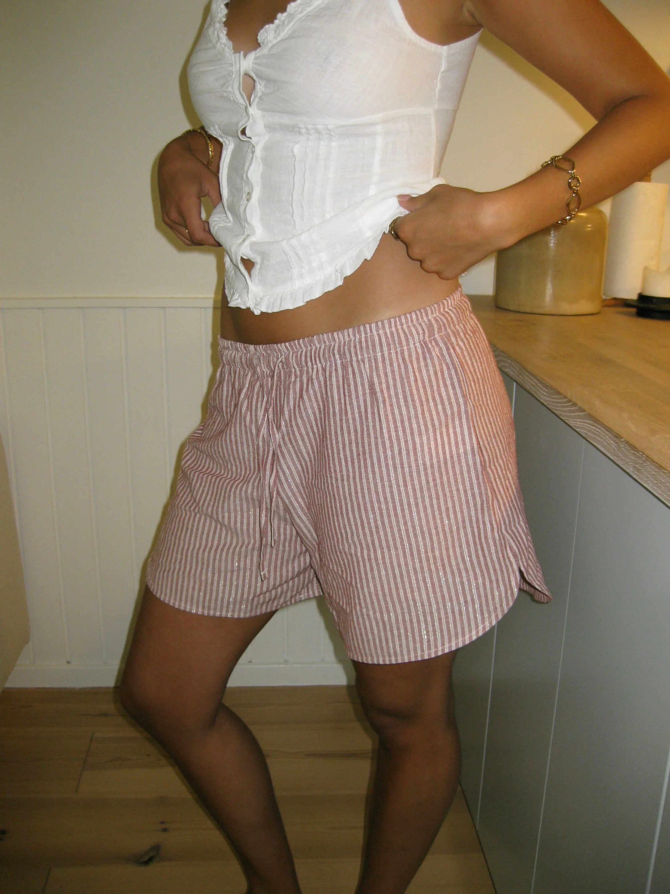 Clariana shorts with stripes - Red/white 3 Clariana shorts with stripes - Red/white