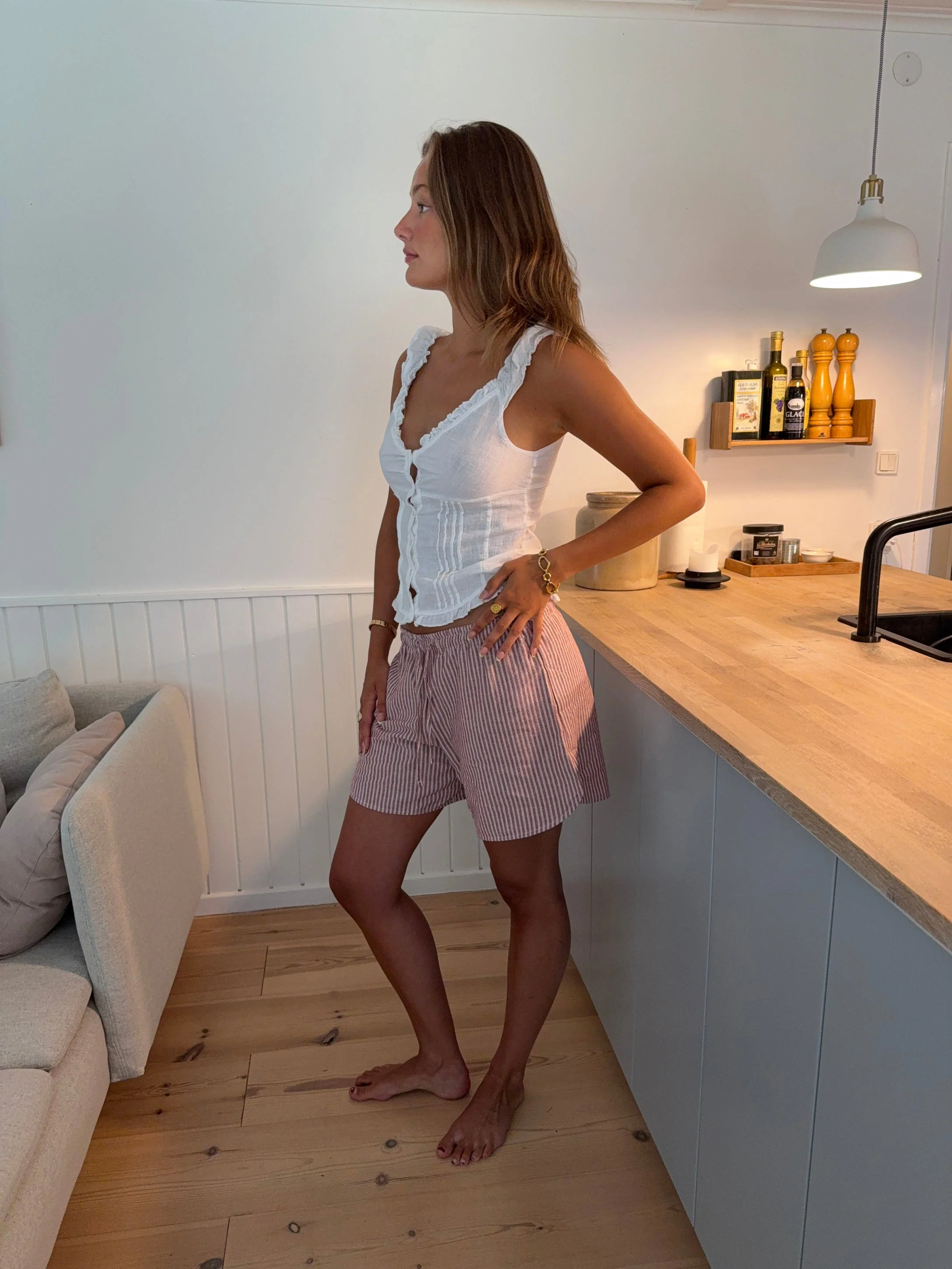Clariana shorts with stripes - Red/white 5 Clariana shorts with stripes - Red/white