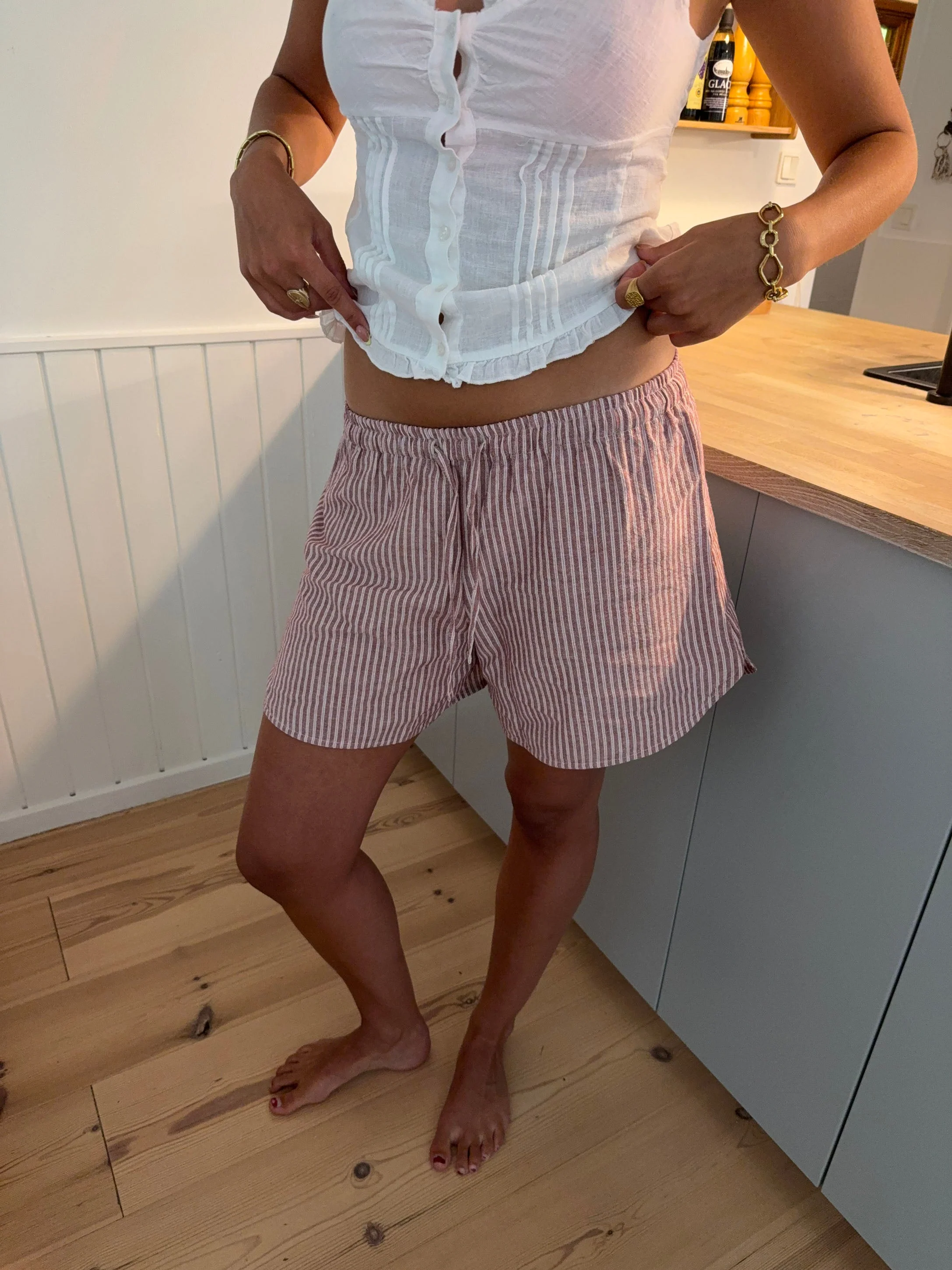 Clariana shorts with stripes - Red/white 6 Clariana shorts with stripes - Red/white