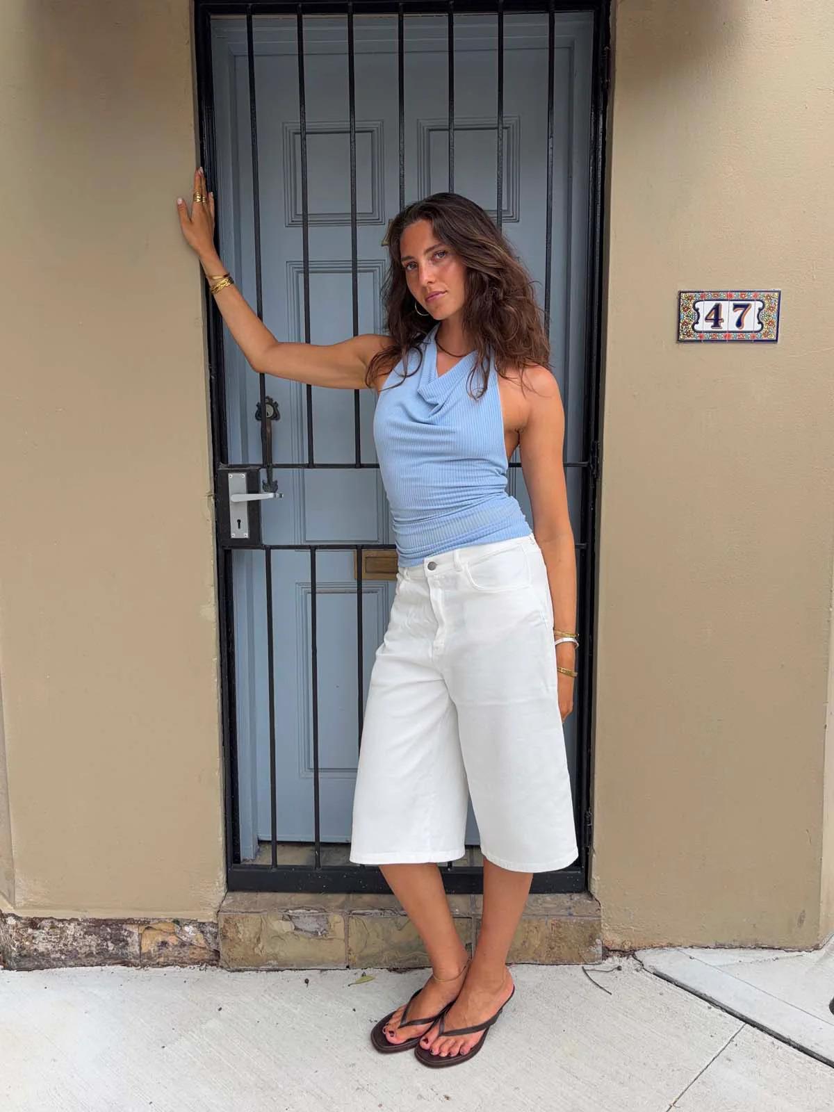 Crystal halterneck top - Blue 4 Crystal halterneck top - Blue